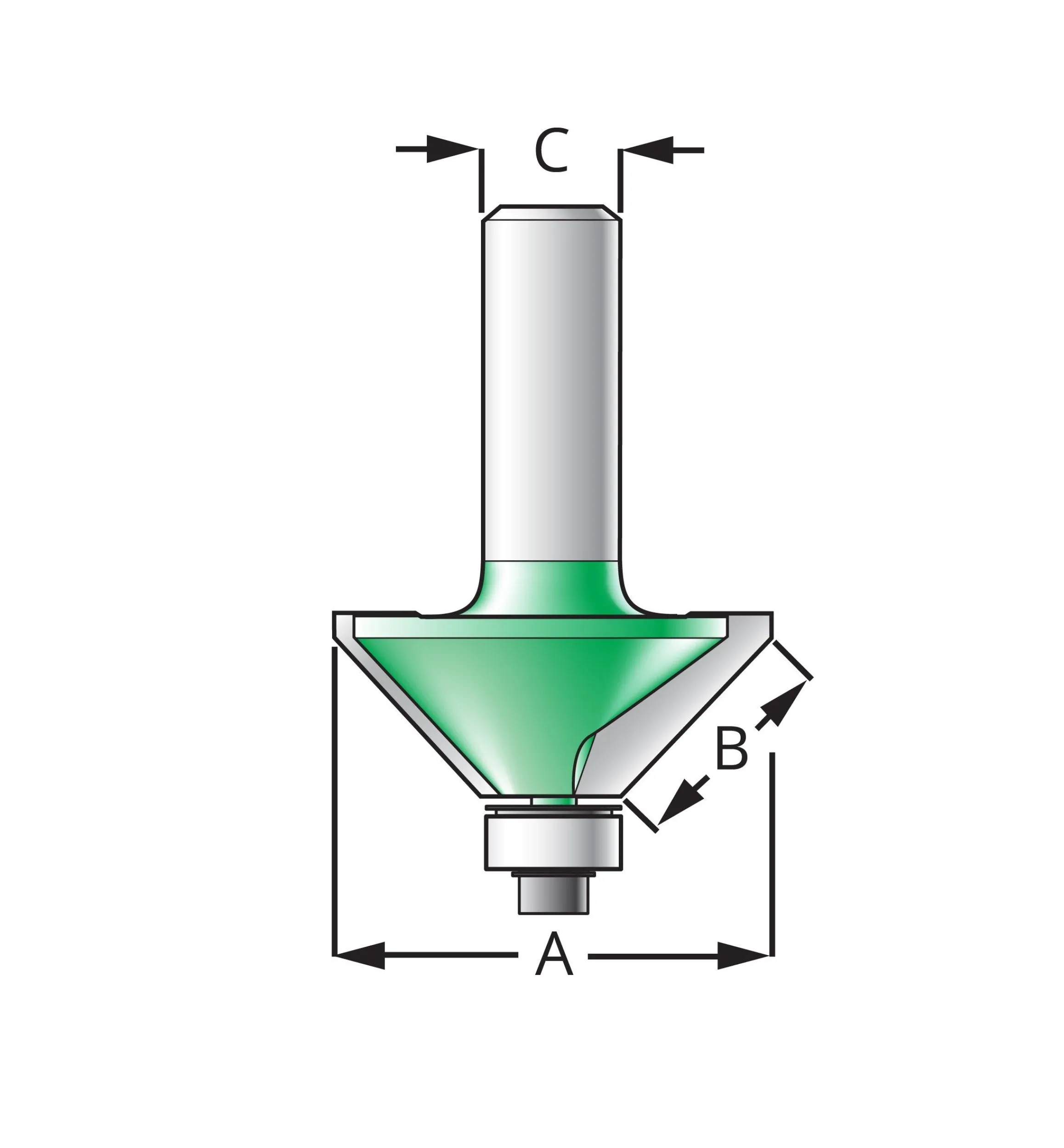Lee Valley Routing>45° Chamfer Bits