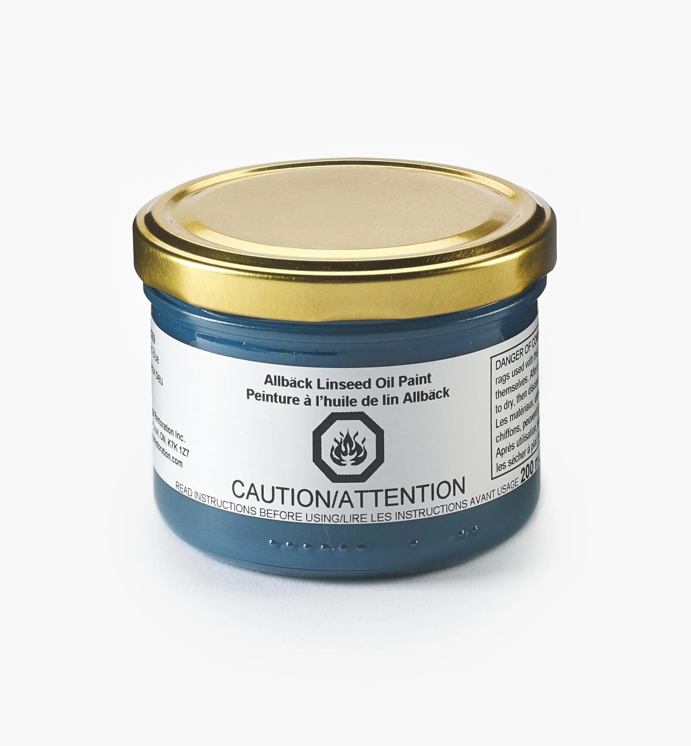 Lee Valley Supplies>Allbäck Old Blue Linseed Oil Paint