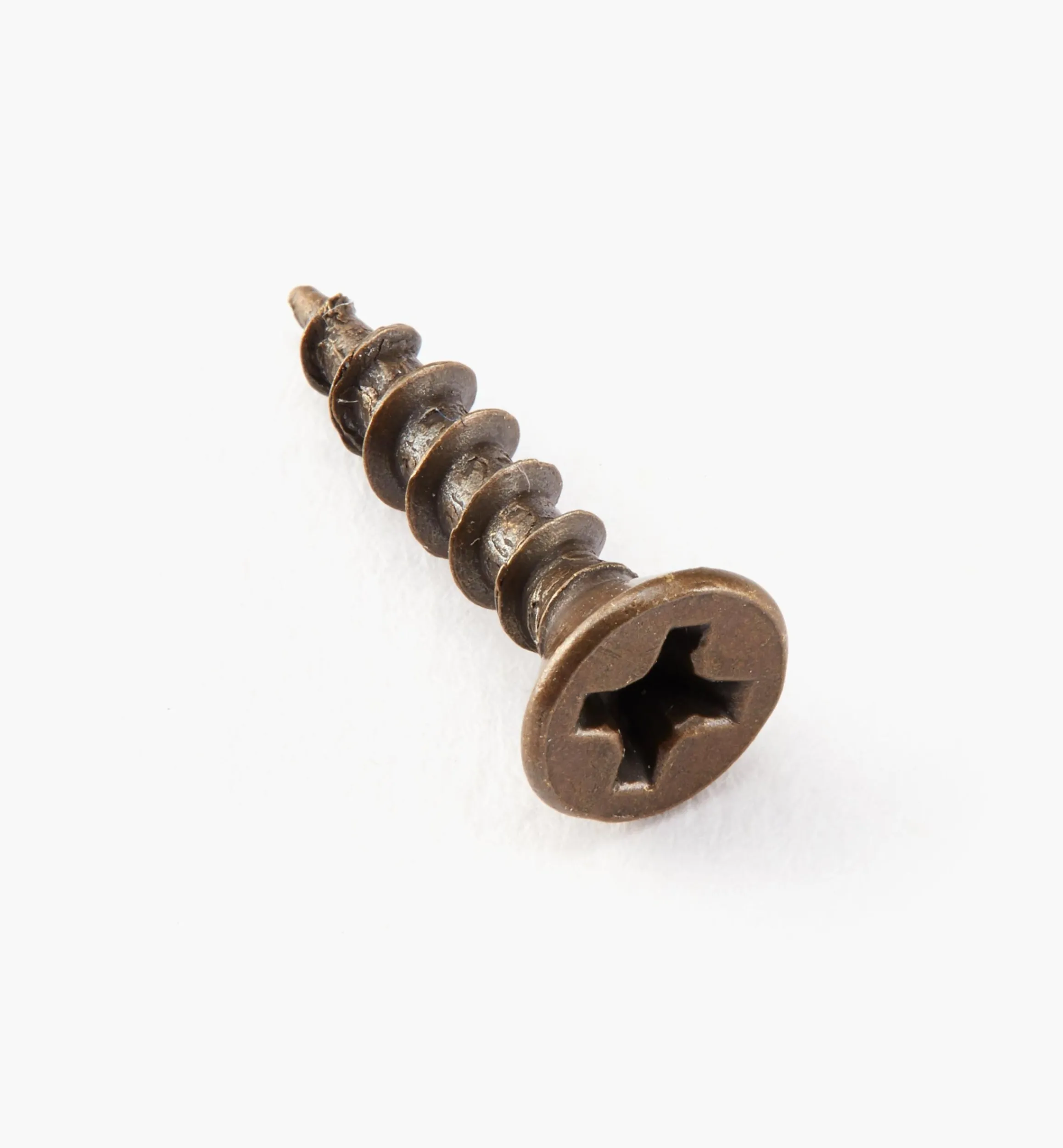 Lee Valley Screws>Antique Brass Flat-Head Screws