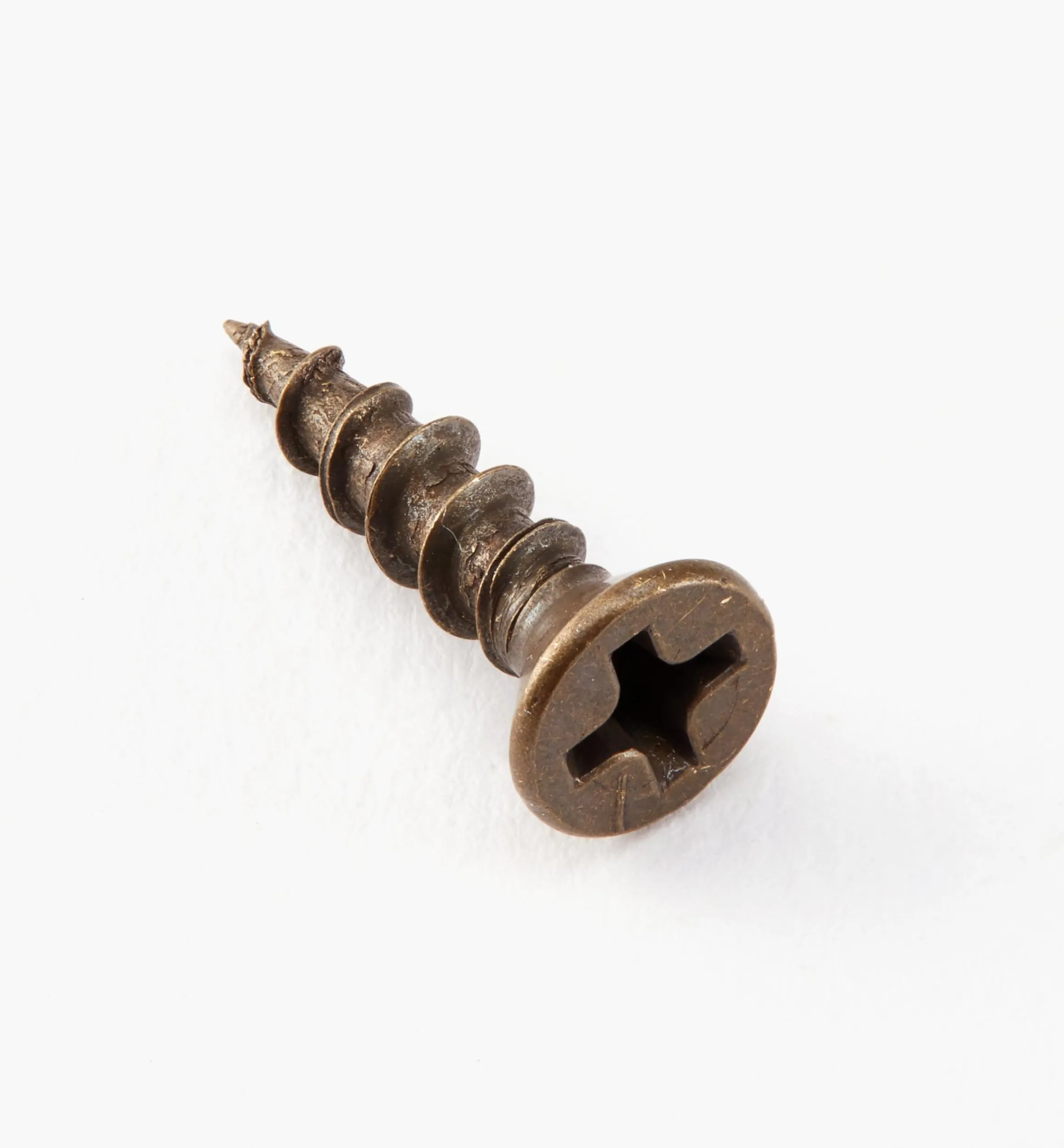 Lee Valley Screws>Antique Brass Flat-Head Screws
