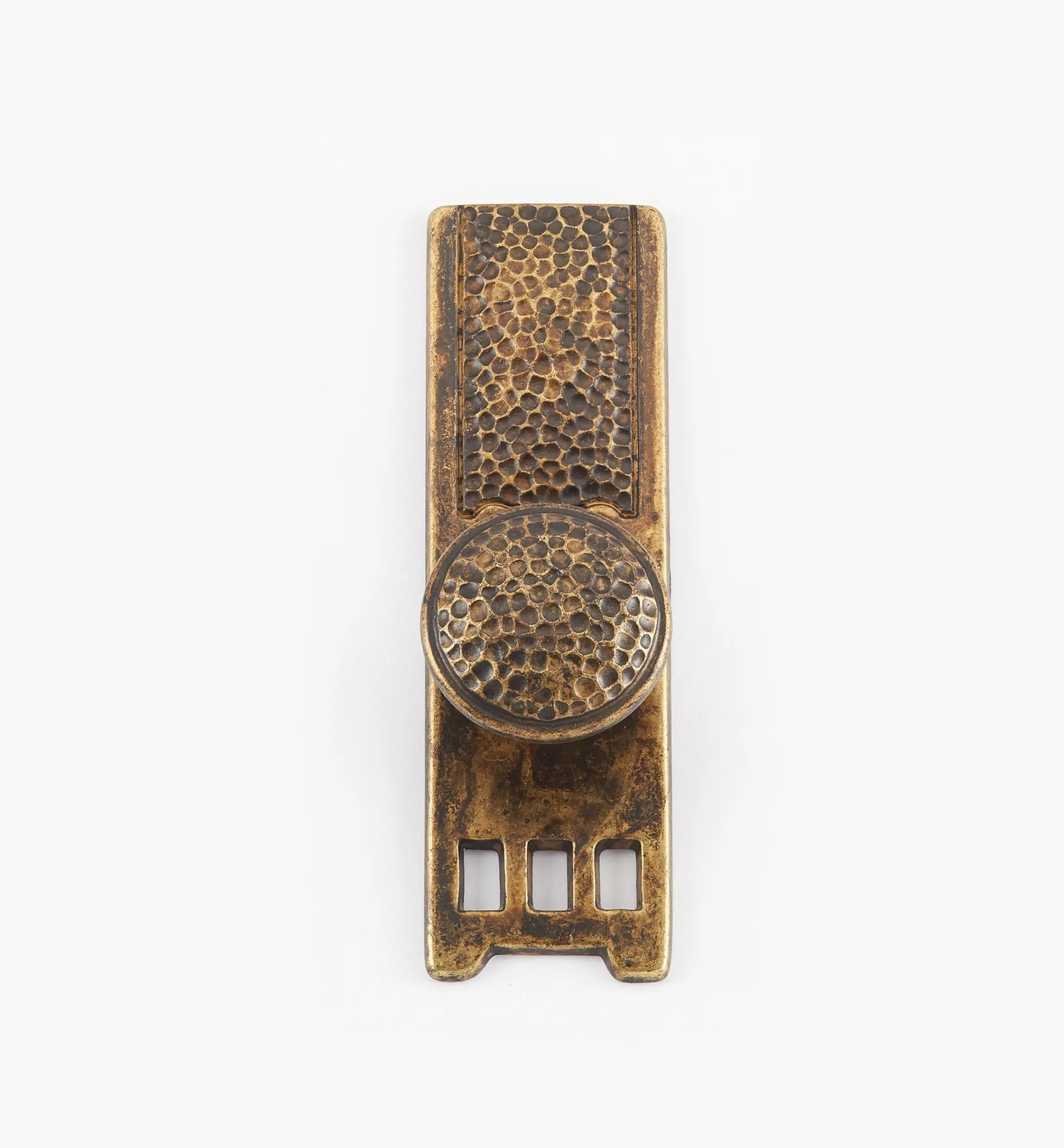 Lee Valley Knobs>Arts And Crafts II Knob With Escutcheon