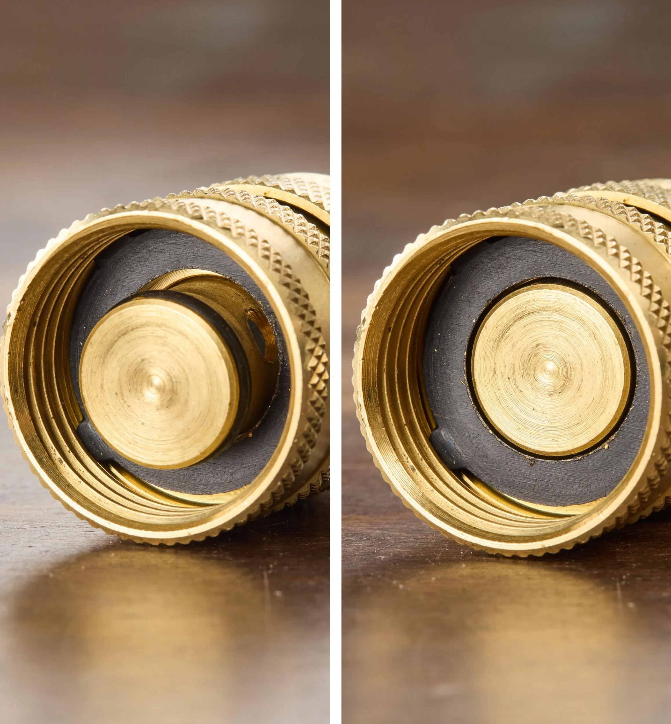 Lee Valley Hoses & Accessories>Brass Female Hose-End Water-Stop Coupler