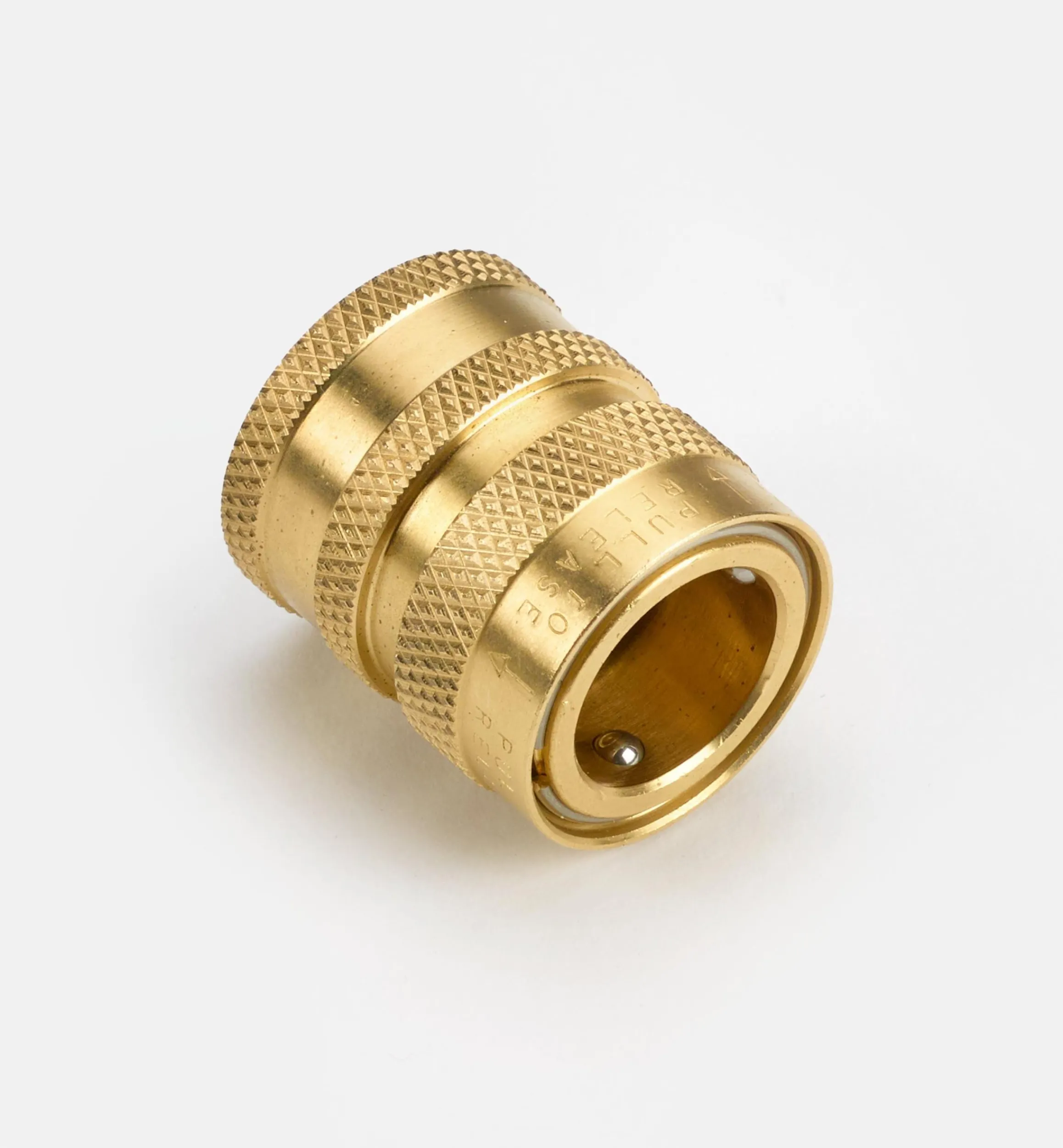 Lee Valley Hoses & Accessories>Brass Female Hose-End Water-Stop Coupler