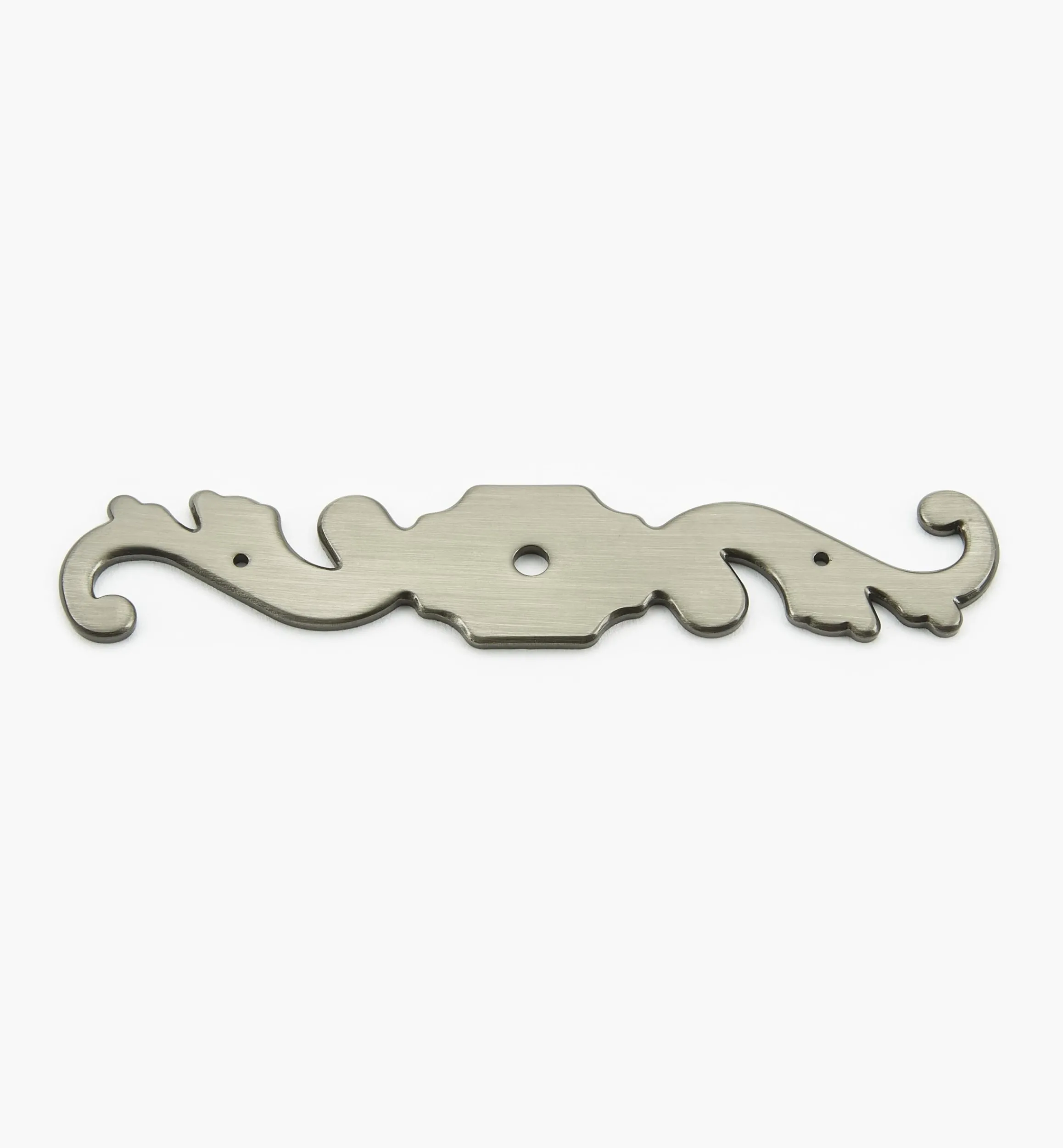 Lee Valley Escutcheons>Brass Plate Scroll Escutcheon (#5)