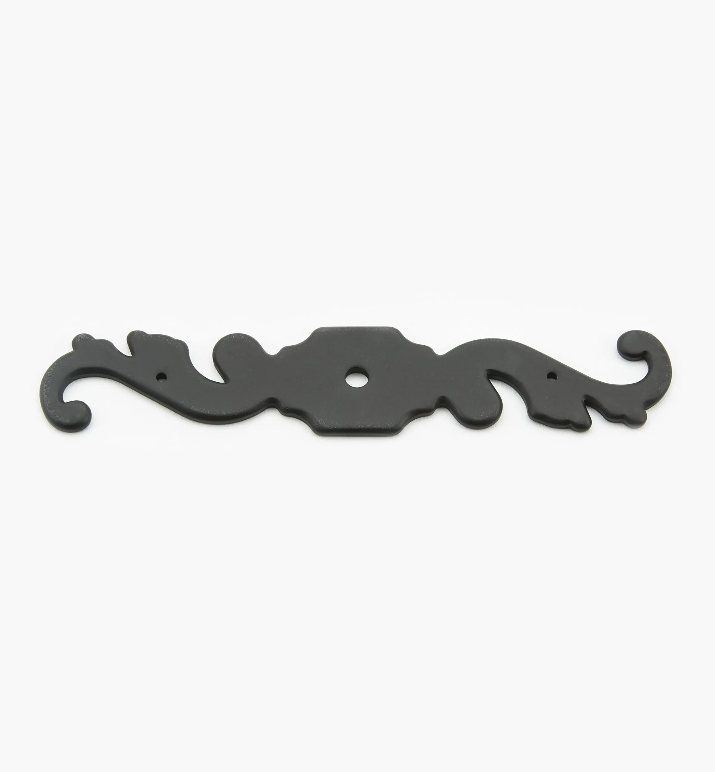 Lee Valley Escutcheons>Brass Plate Scroll Escutcheon (#5)
