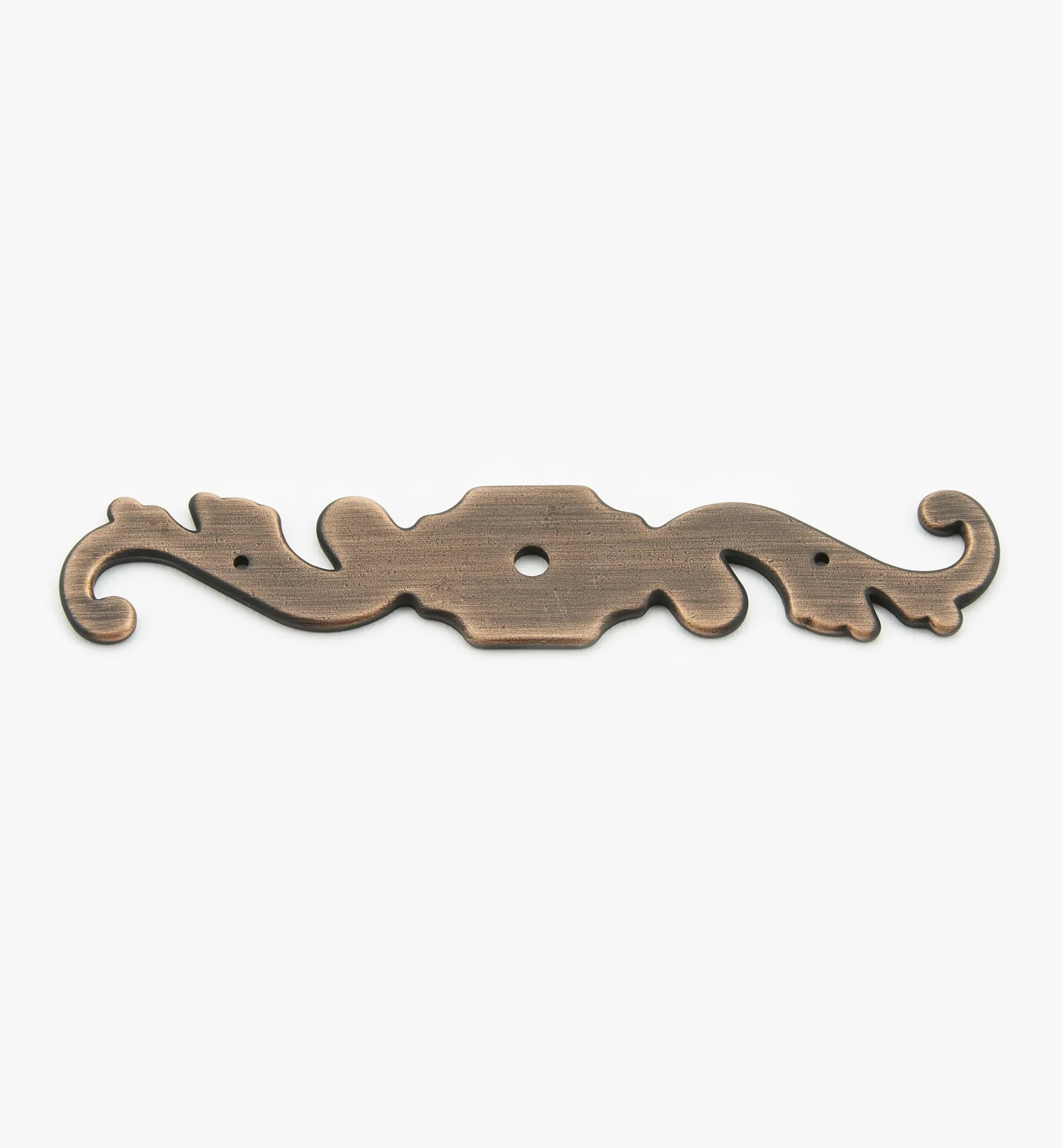 Lee Valley Escutcheons>Brass Plate Scroll Escutcheon (#5)
