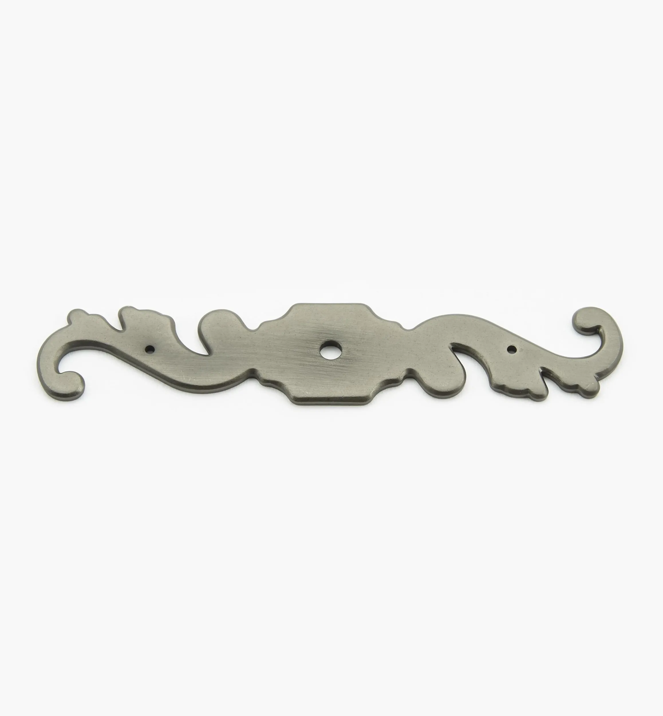 Lee Valley Escutcheons>Brass Plate Scroll Escutcheon (#5)