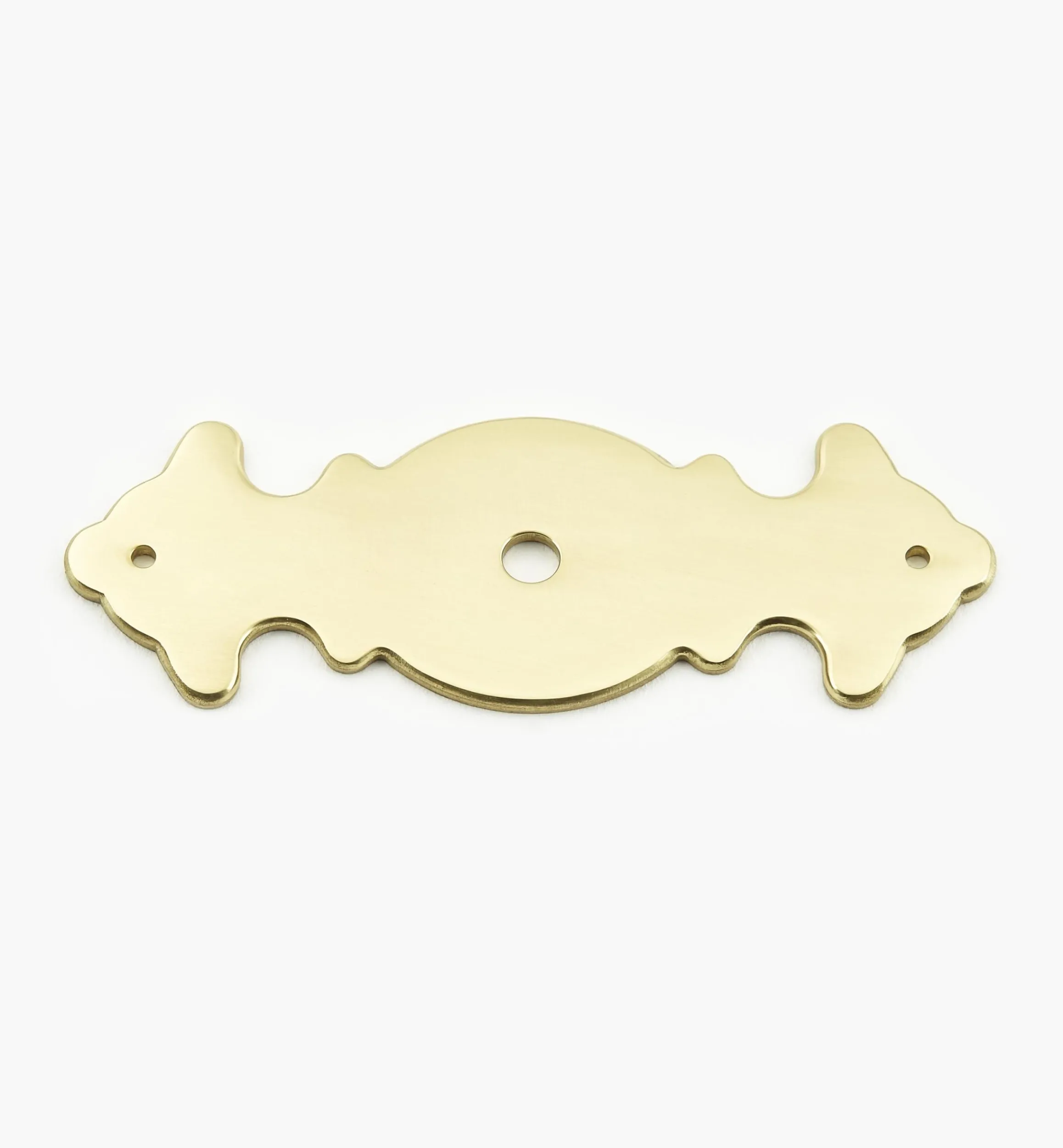 Lee Valley Escutcheons>Brass Plate Spear-End Escutcheon (#4)