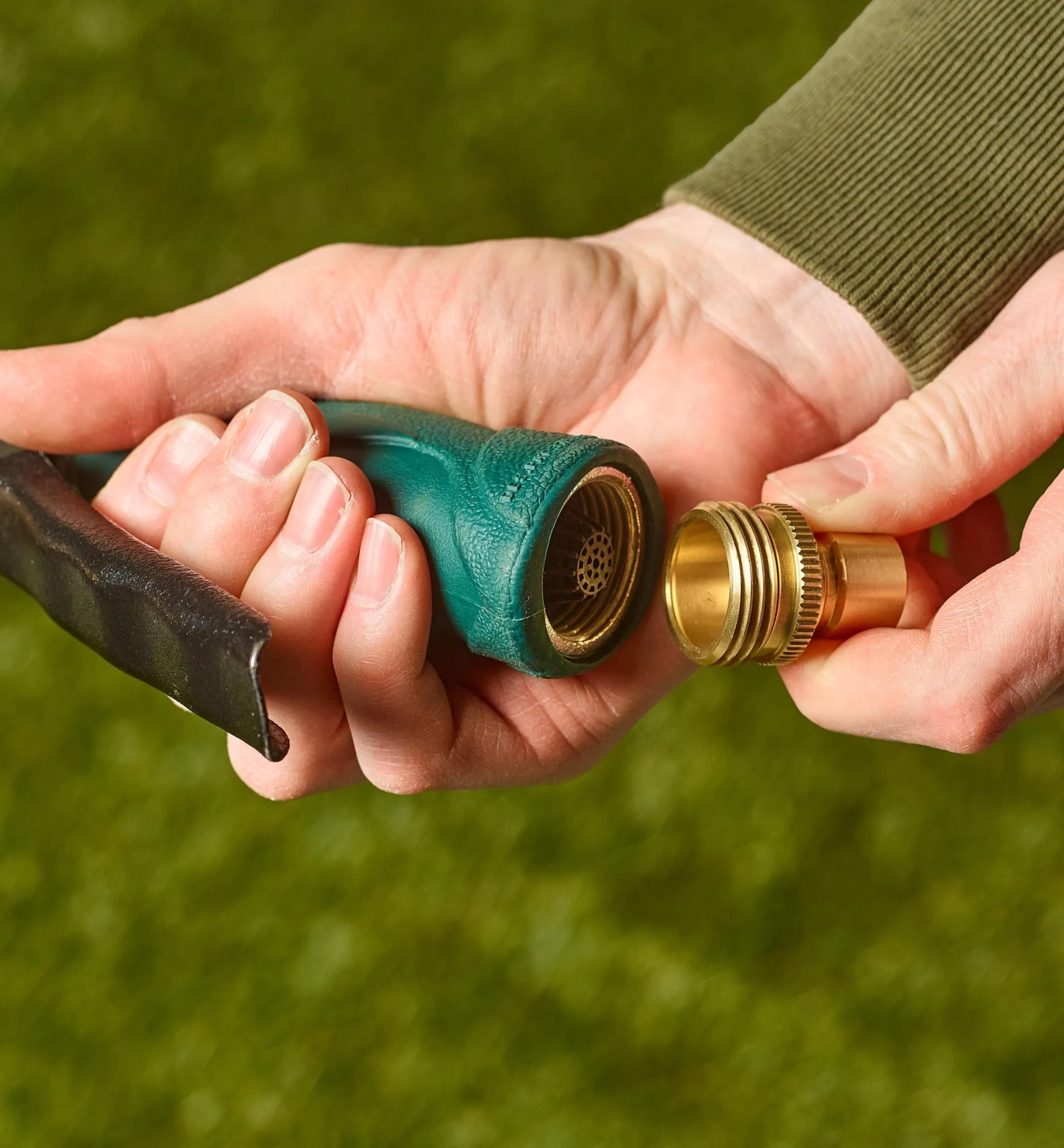 Lee Valley Hoses & Accessories>Brass Quick Connect Set With Water Stop