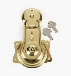 Lee Valley Locks>Brass-Plated Trunk Lock