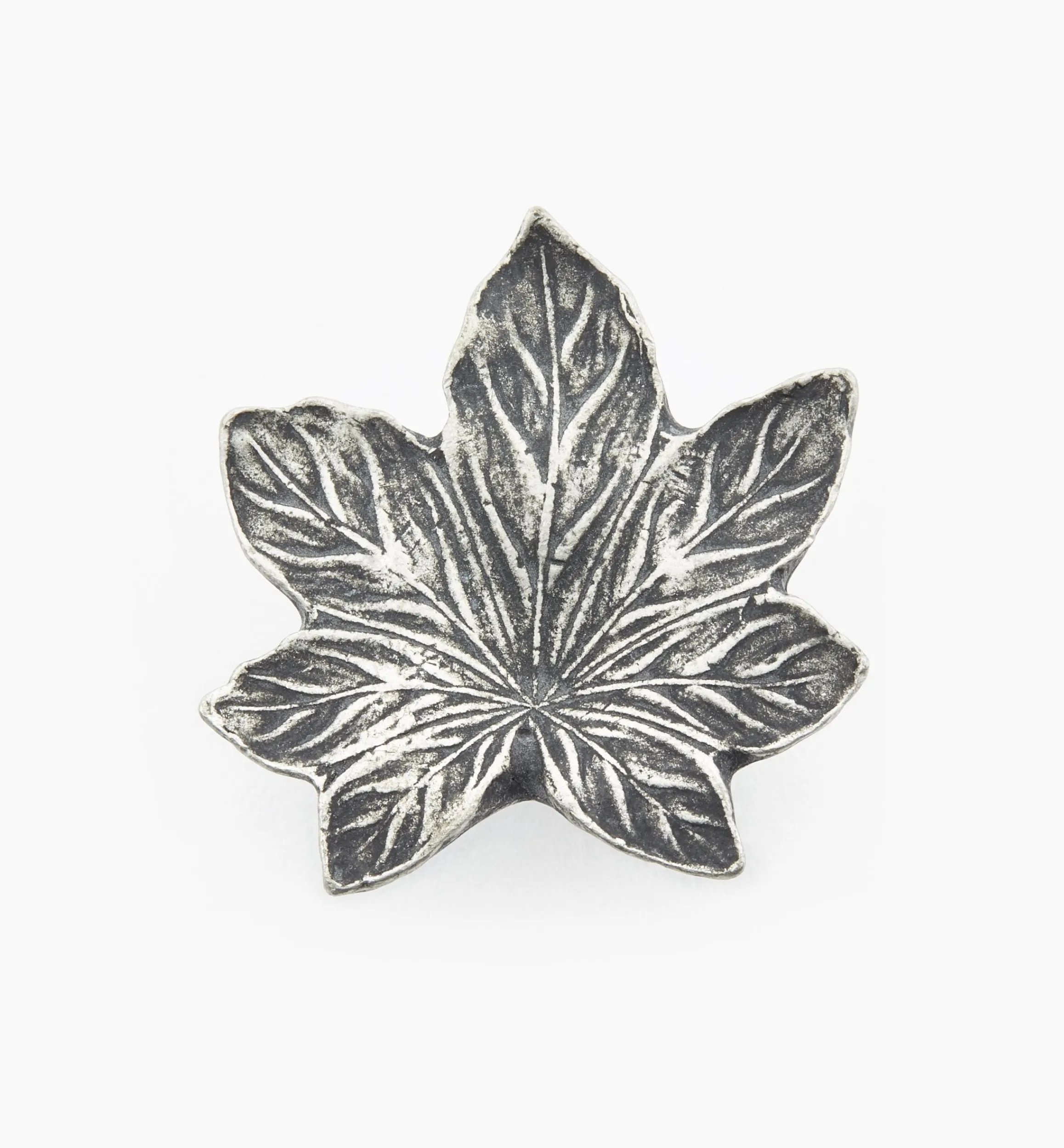 Lee Valley Knobs>Cast Pewter Maple Leaf Knobs