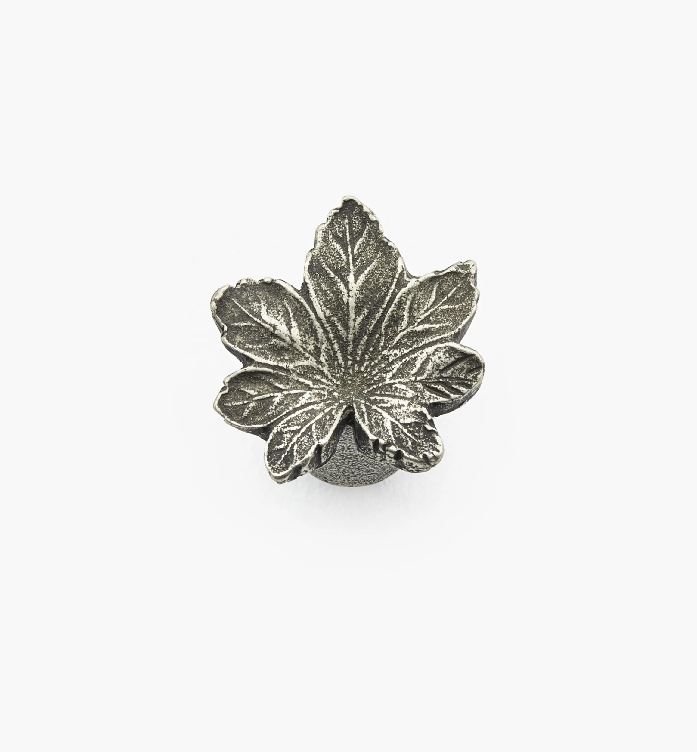 Lee Valley Knobs>Cast Pewter Maple Leaf Knobs