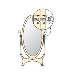 Lee Valley Fasteners>Cheval Mirror Fittings