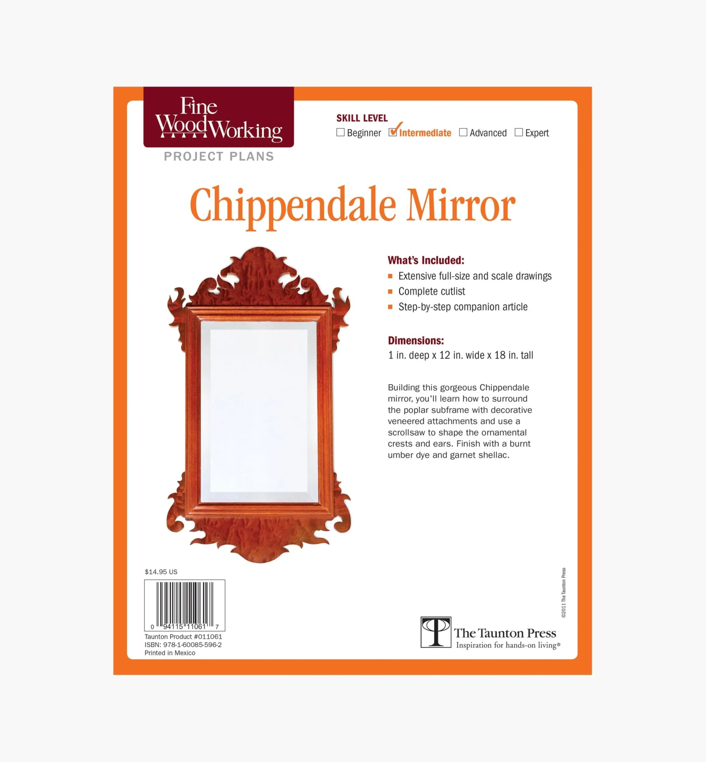 Lee Valley Plans>Chippendale Mirror Plan