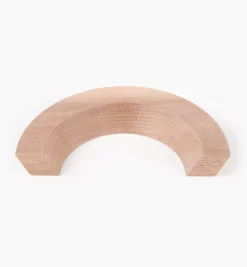 Lee Valley Pulls>Danish Walnut Semicircular Half-Ring Pull