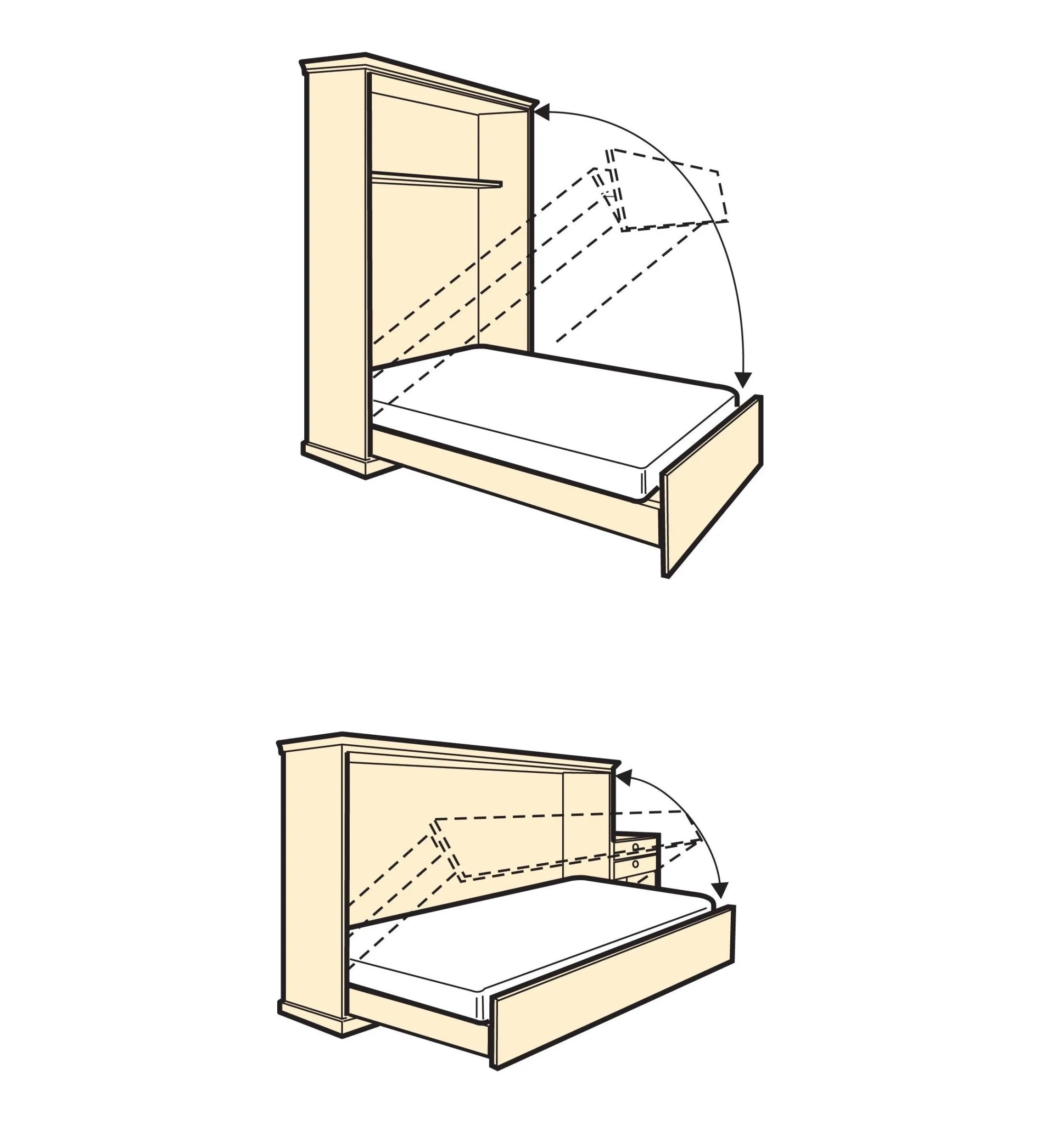 Lee Valley Bed Hardware>Deluxe Fold-Down Bed Hardware Kits