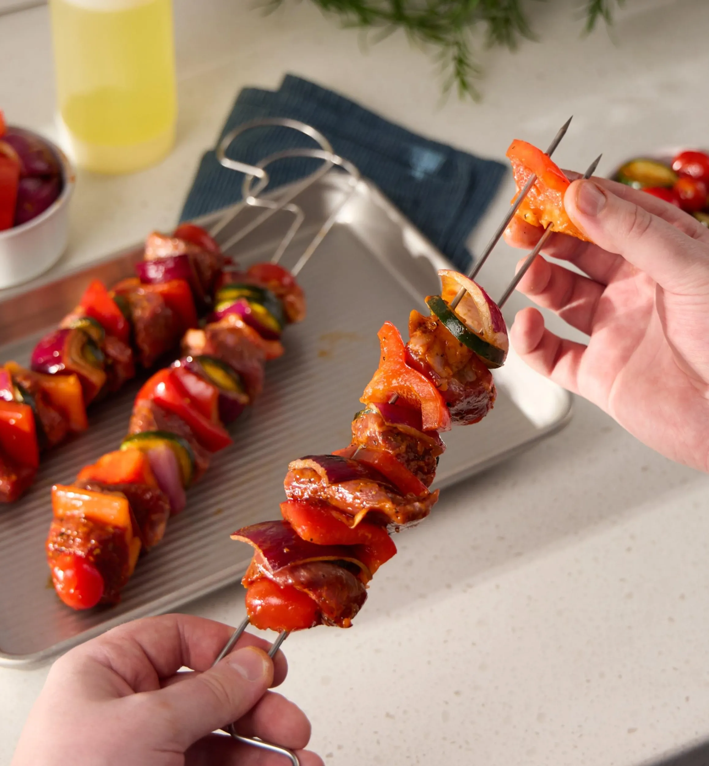 Lee Valley Barbecue>Double-Prong Skewers