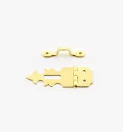 Lee Valley Box Hardware>Fancy Narrow Brass Box Hasps