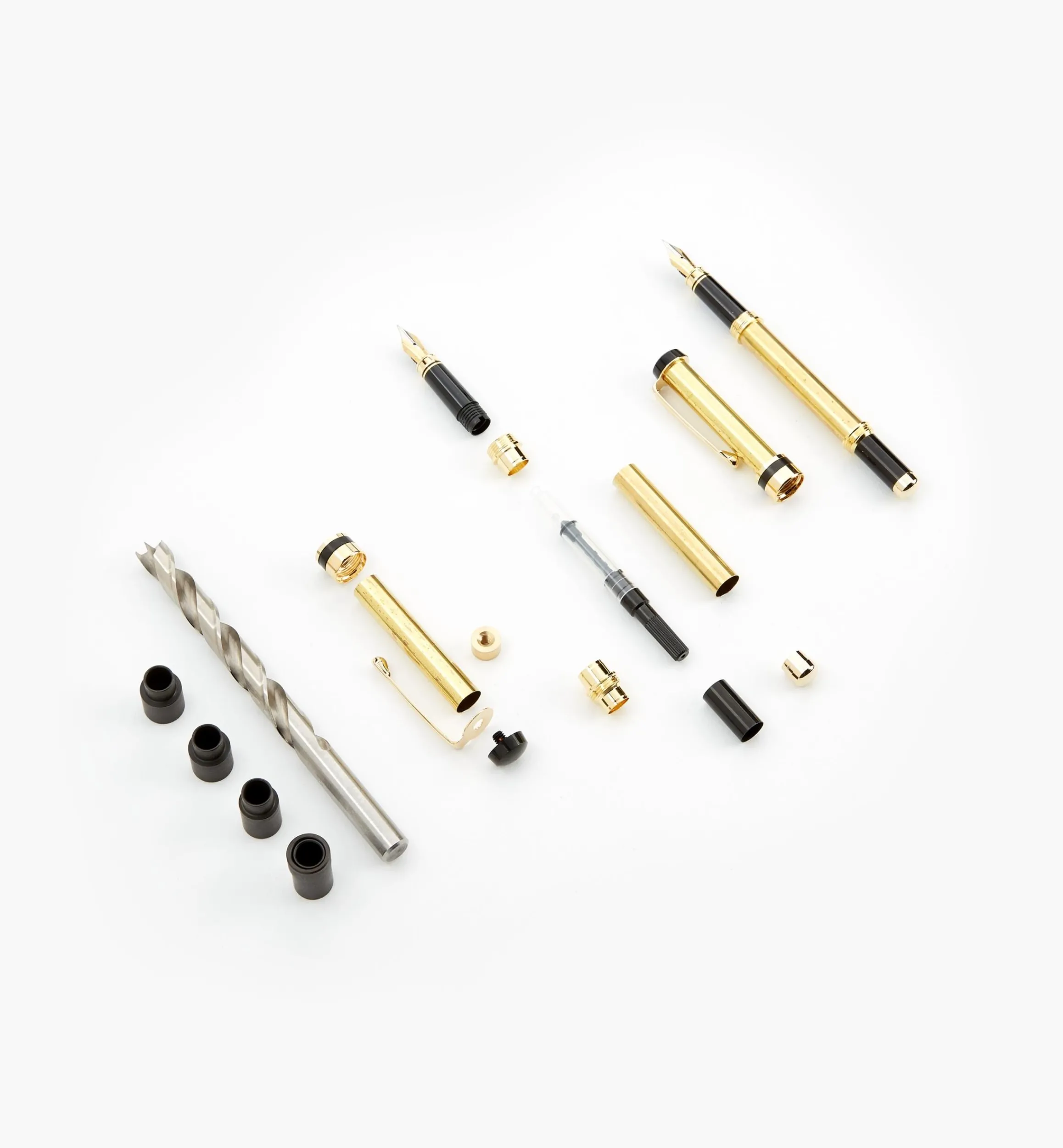 Lee Valley Project Supplies>Flat-Top Fountain Pen Hardware Starter Set