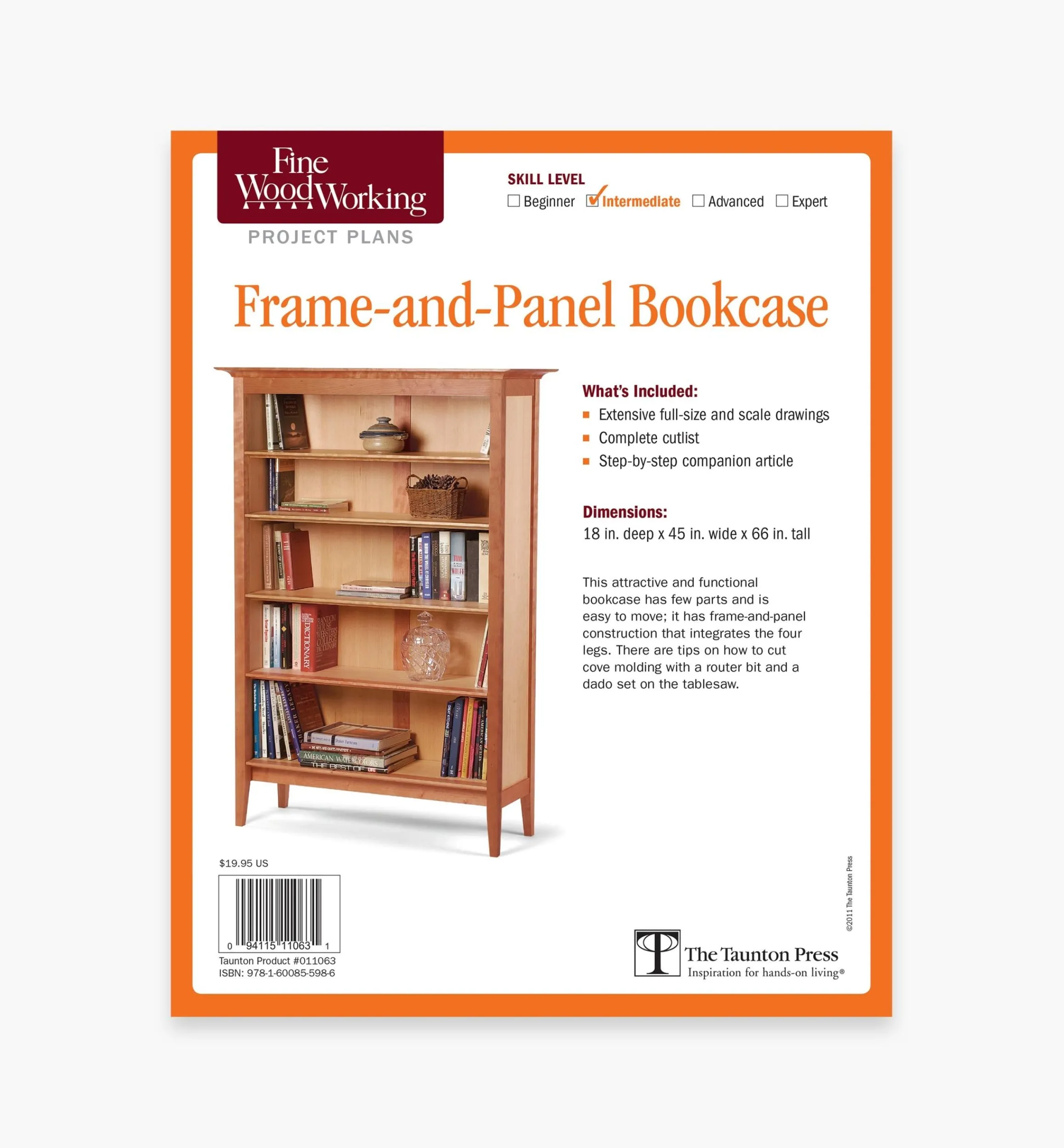 Lee Valley Plans>Frame-and-Panel Bookcase Plan