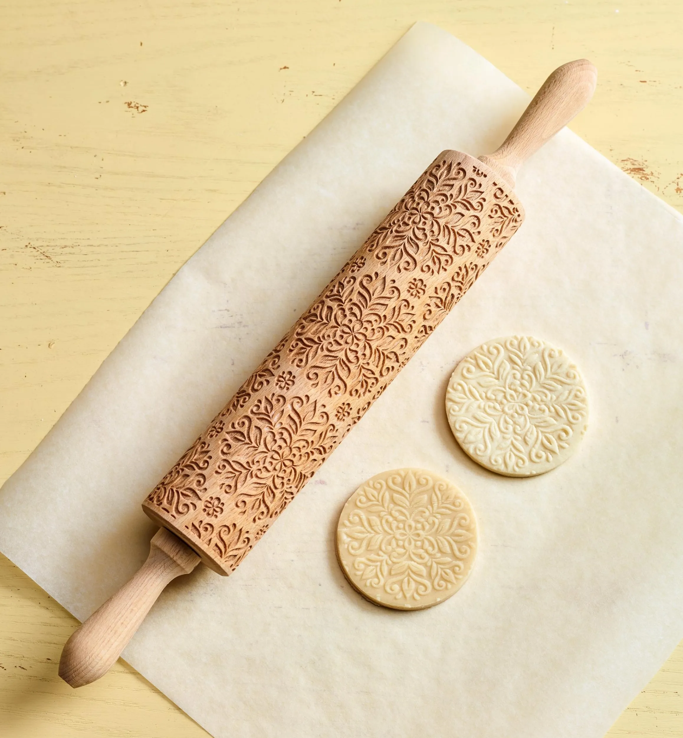 Lee Valley Bakeware>Kaleidoscope Embossing Rolling Pin