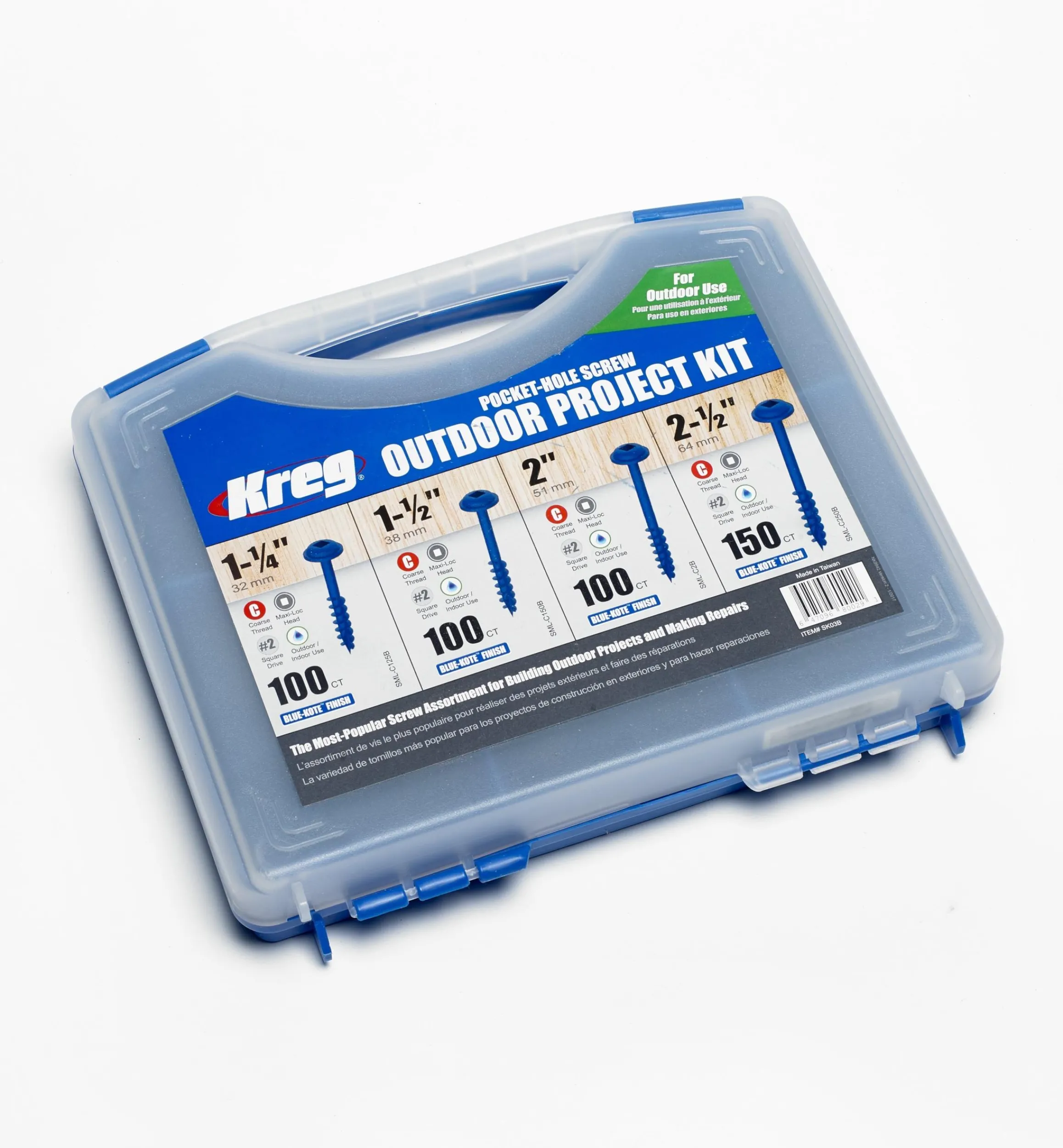 Lee Valley Screws>Kreg Outdoor Pocket-Hole Screw Set