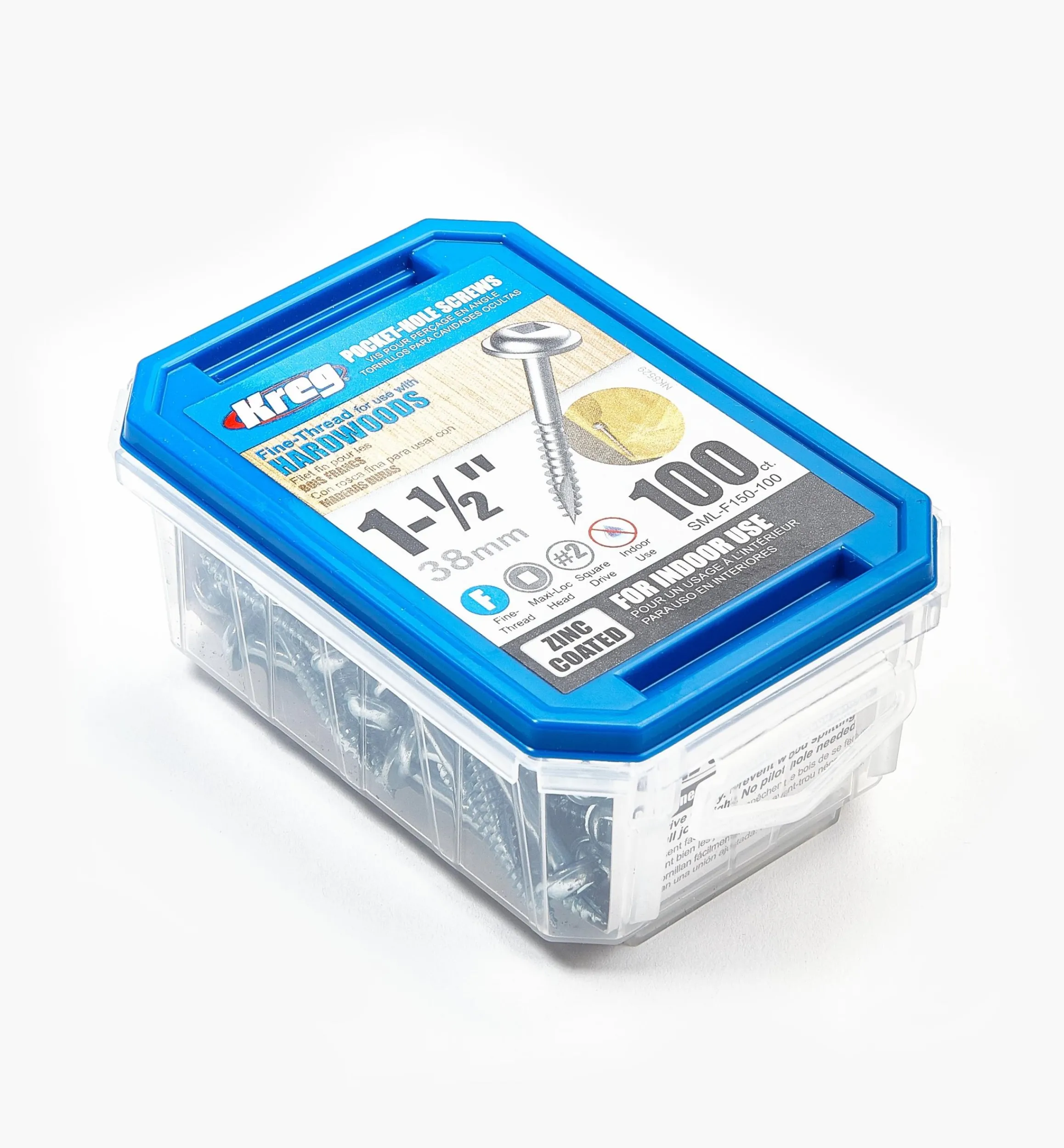 Lee Valley Screws>Kreg Washer-Style Head Pocket-Hole Screws