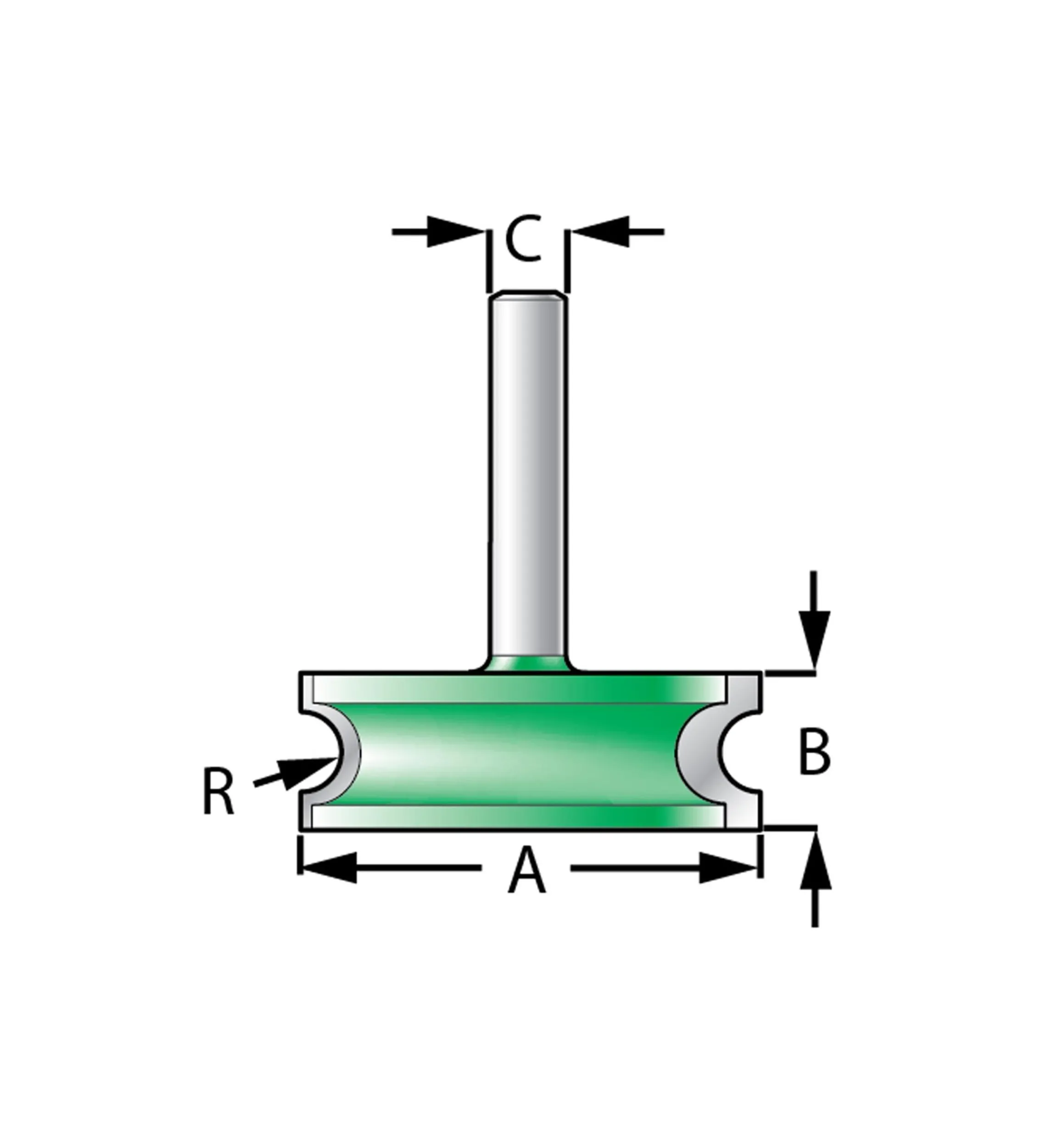 Lee Valley Routing>Large-Diameter Flute And Bead Bits