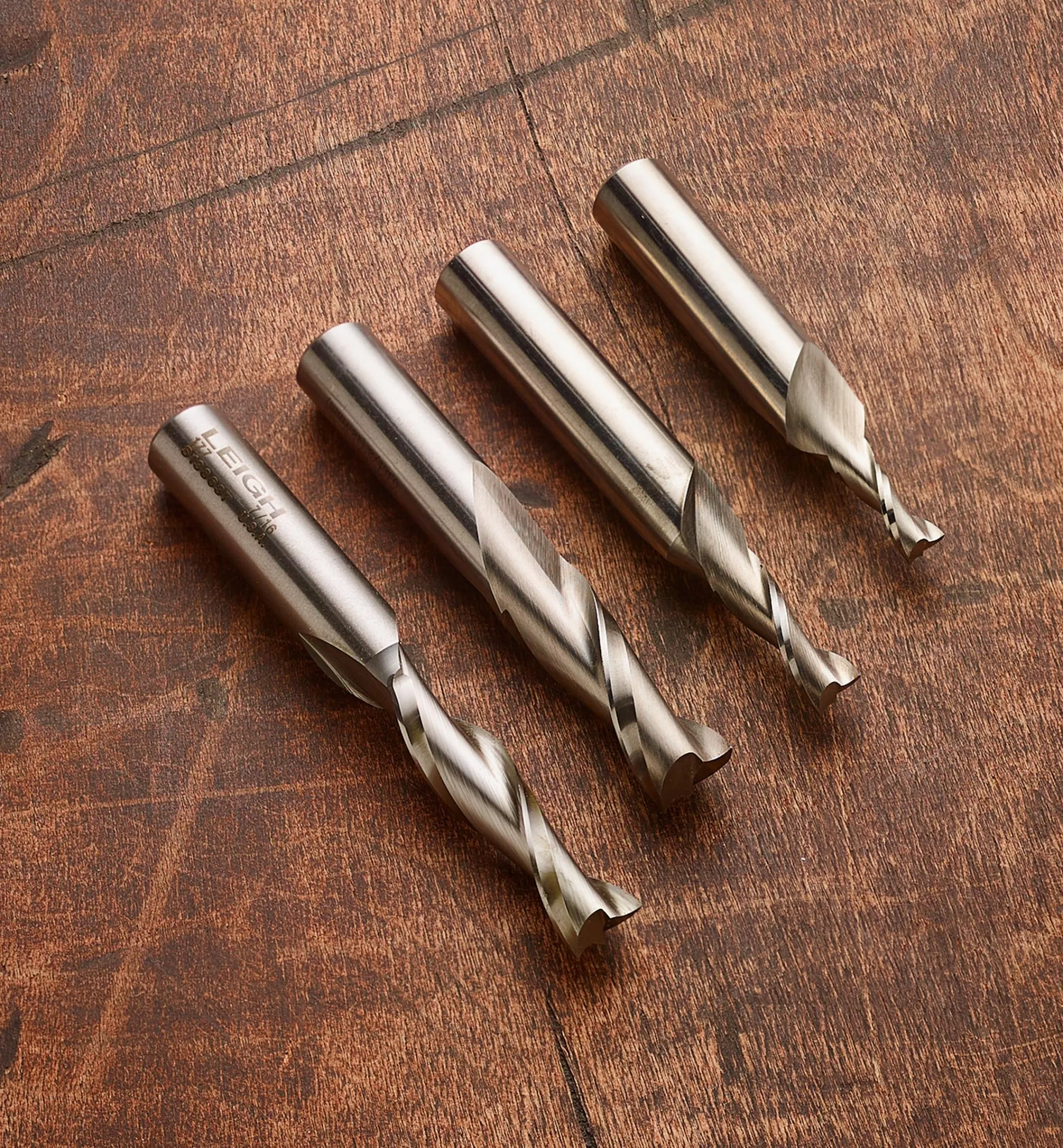 Lee Valley Power Tool Accessories>Leigh High-Speed Steel Spiral Upcut Bits, 1/2" Shank