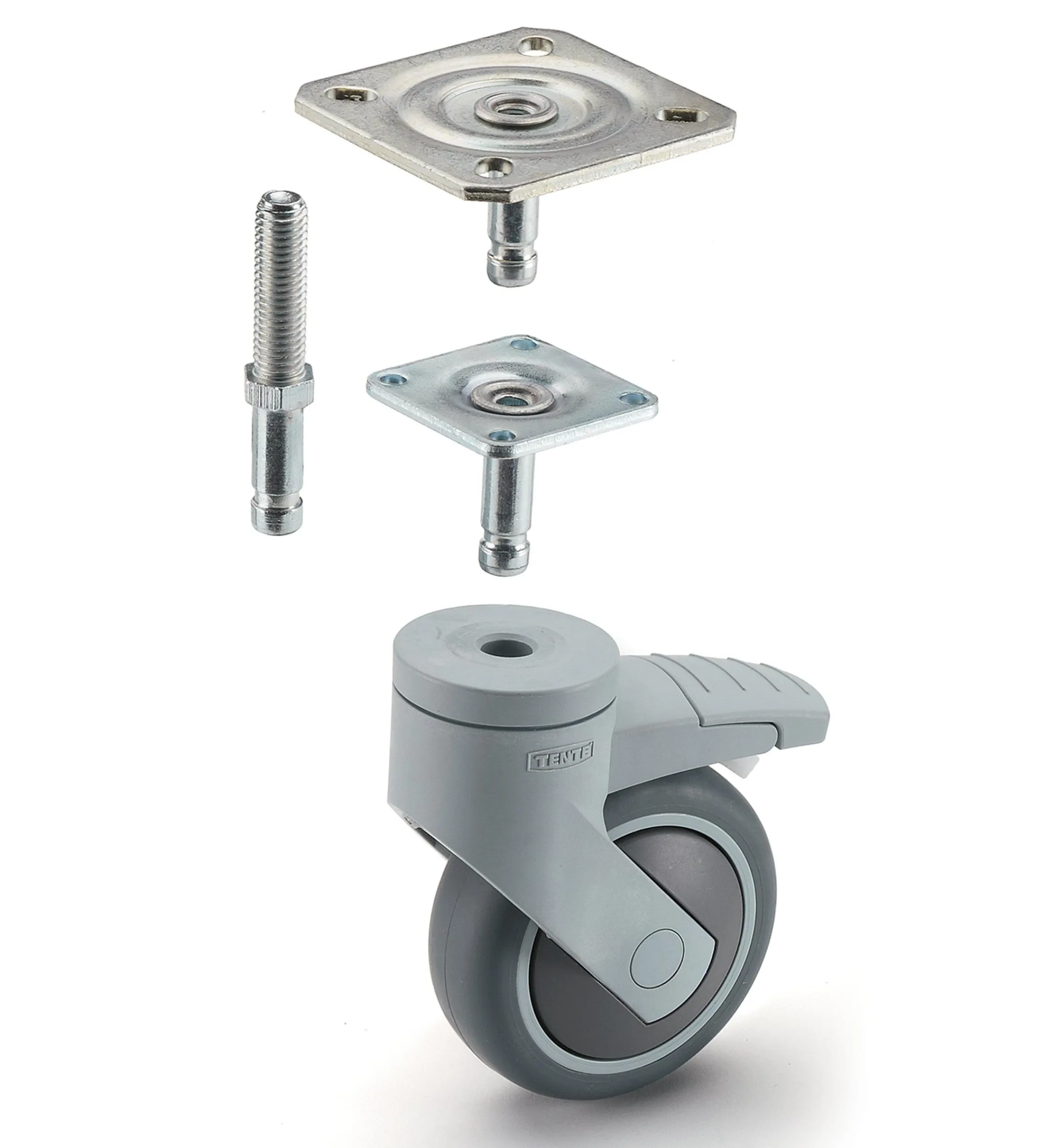 Lee Valley Casters & Wheels>Levina 75mm Steel-Plate Casters