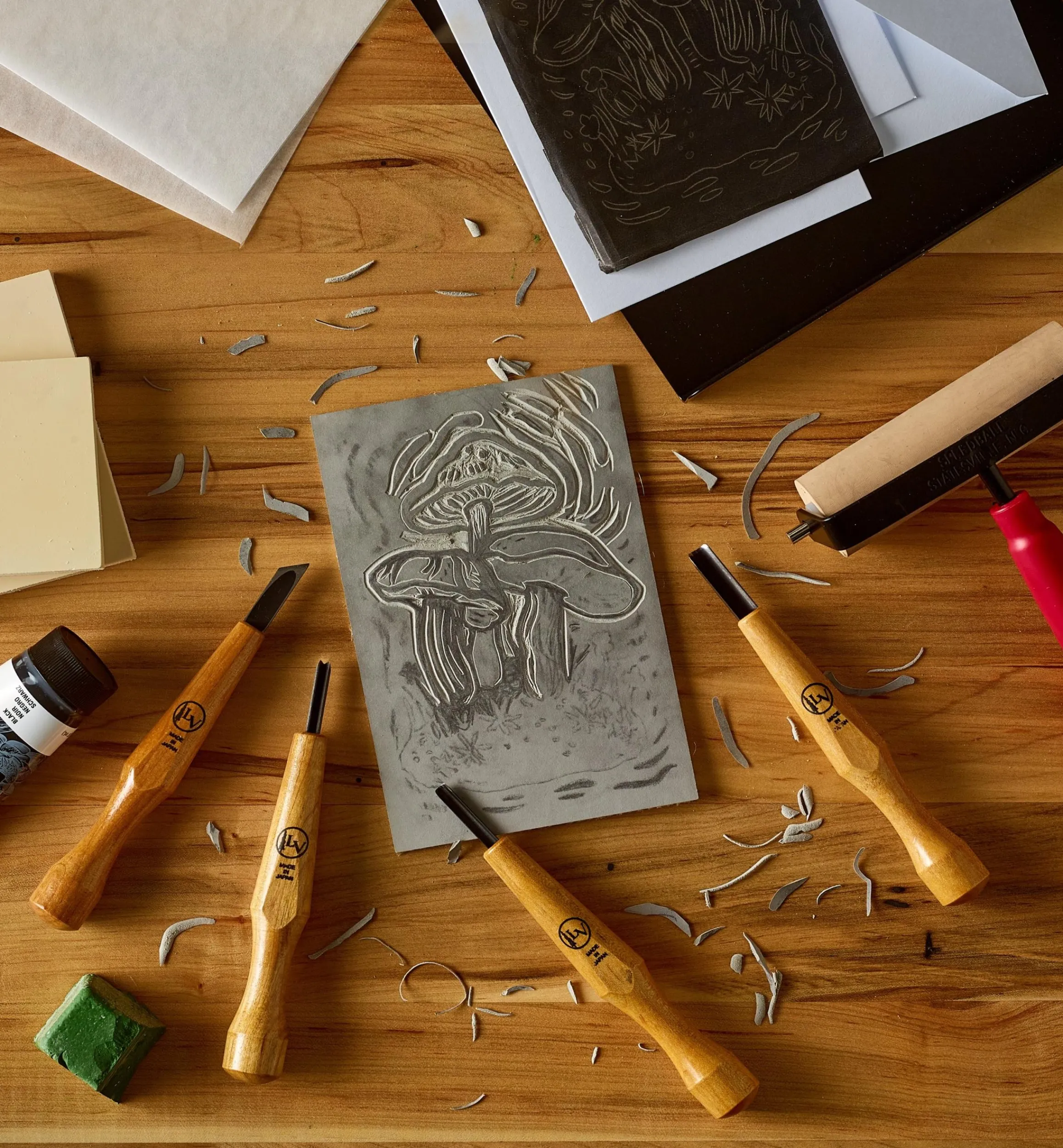 Lee Valley Supplies>Make It Yourself Linocut Printmaking Kit