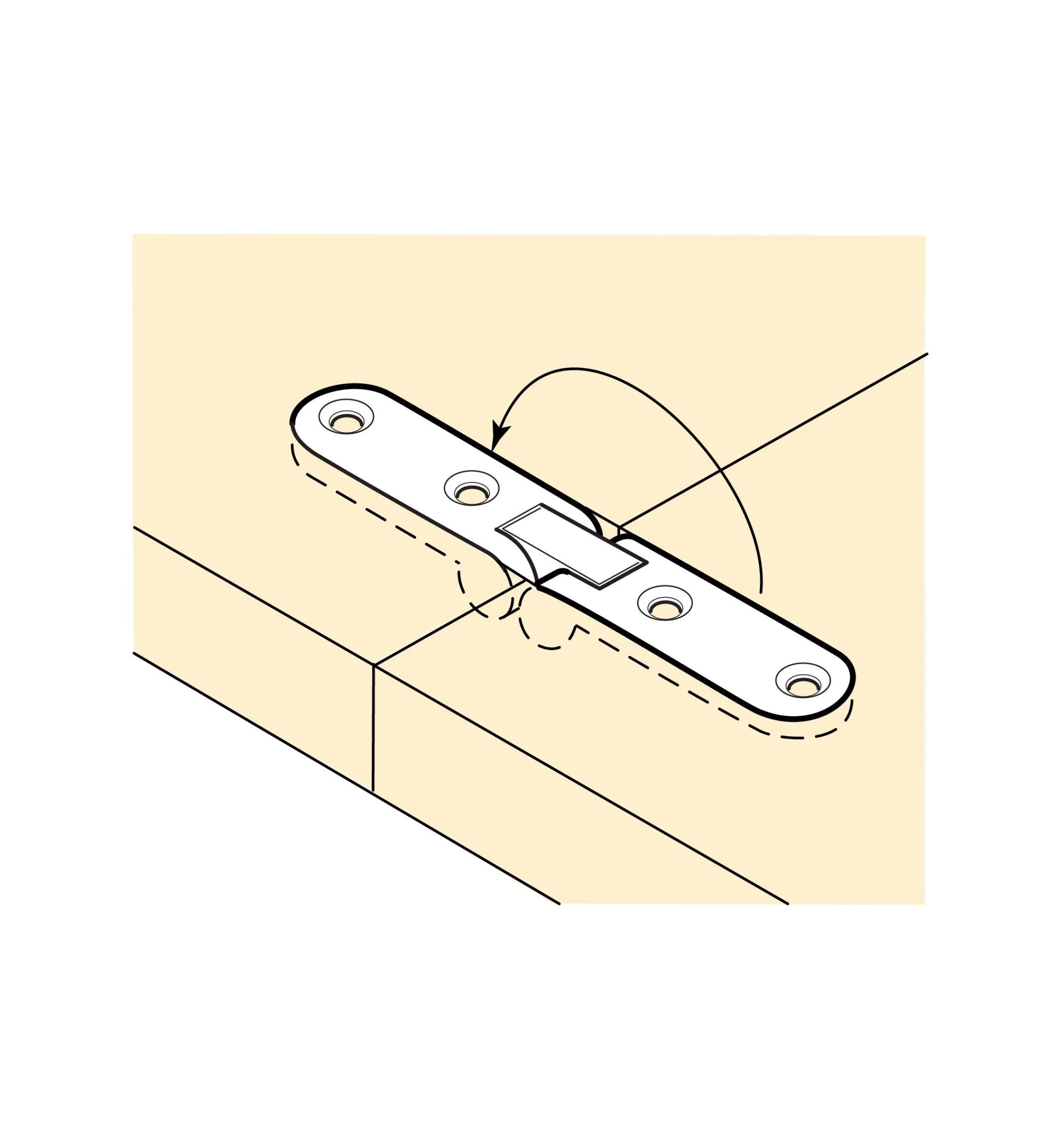 Lee Valley Table Hardware>Narrow Flip-Top Hinges