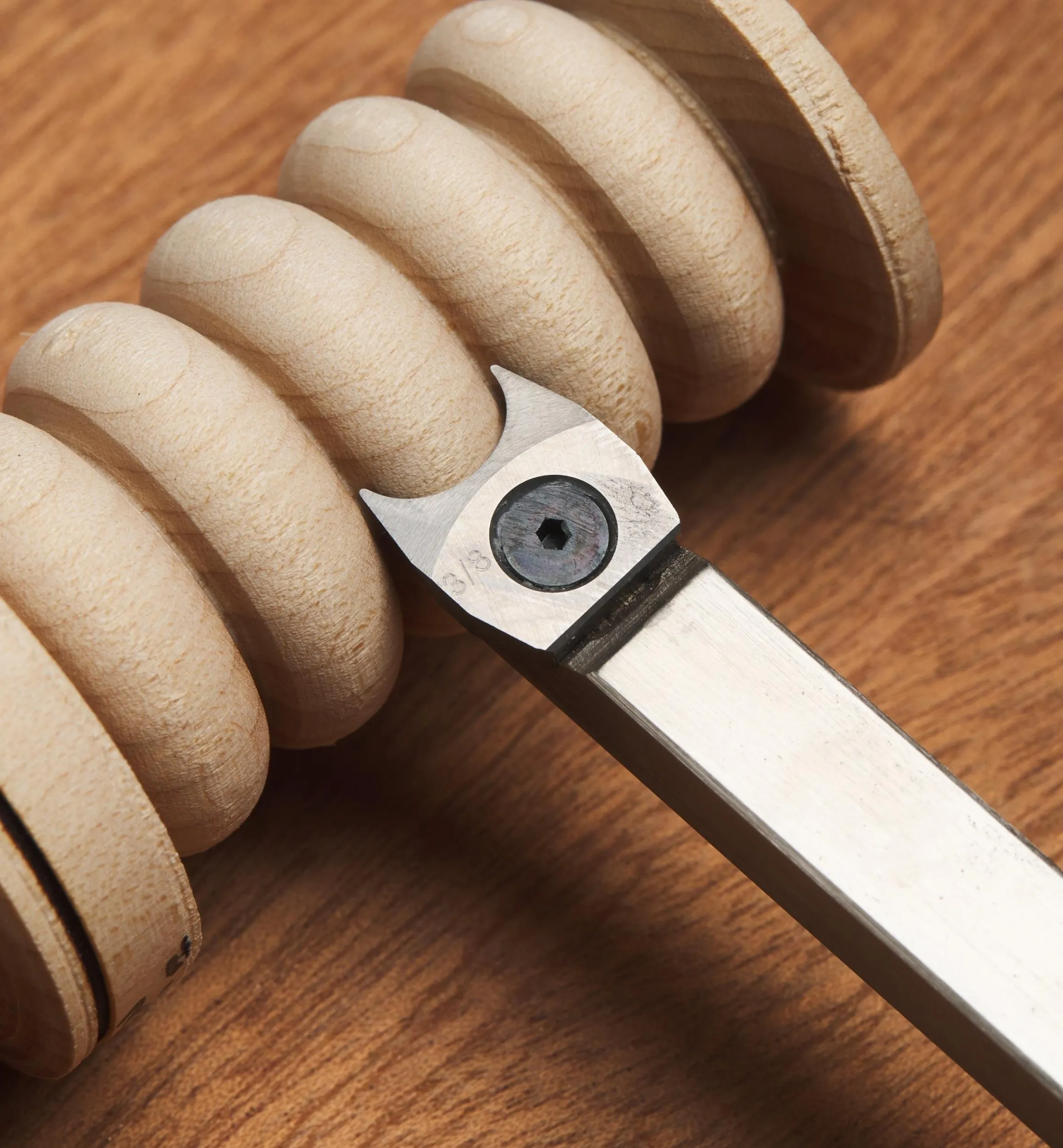 Lee Valley Turning>Negative-Rake Beading Cutters For Easy Wood Tools