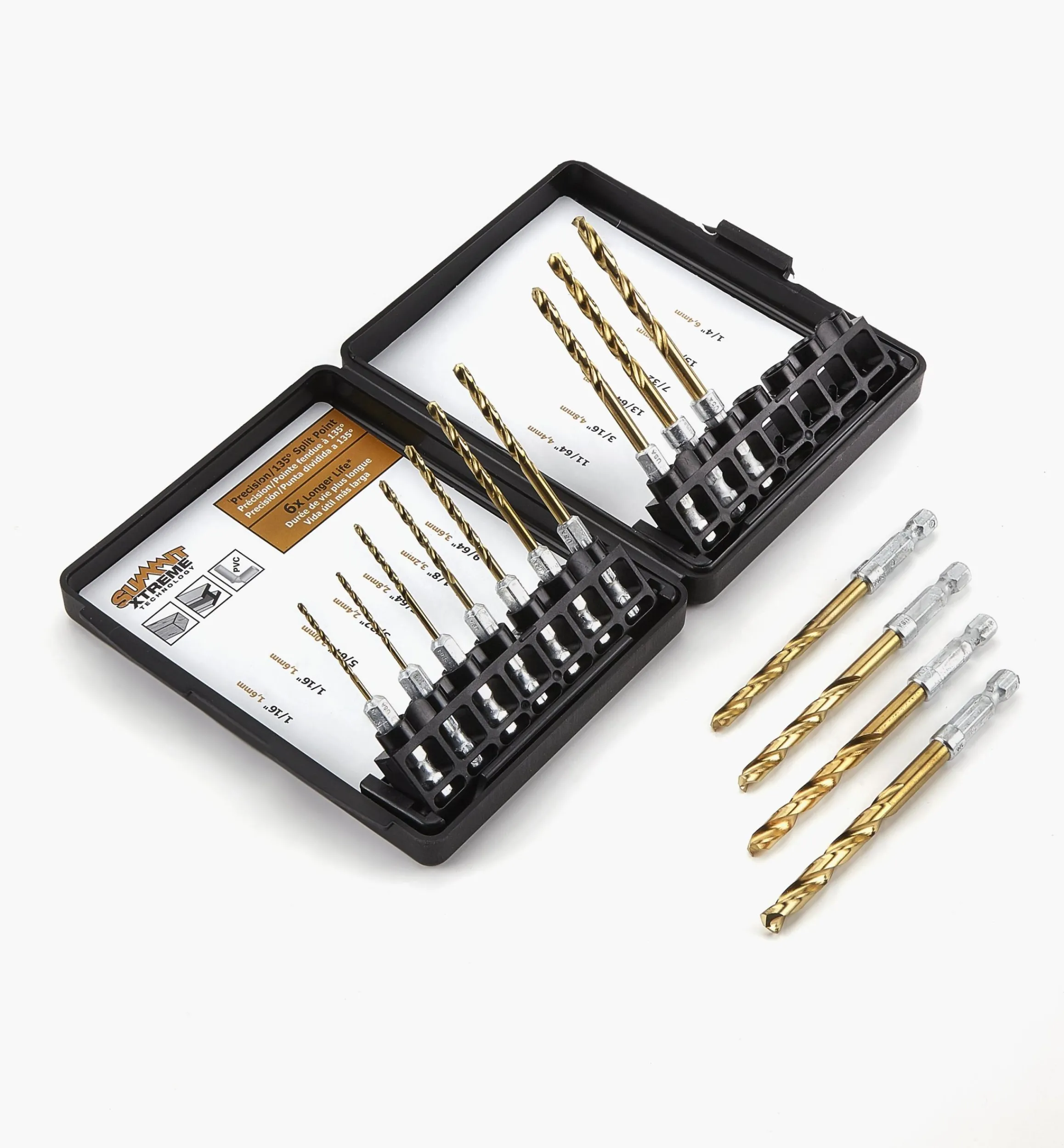 Lee Valley Power Tool Accessories>14-Pc. Hex-Shank Twist Bit Set
