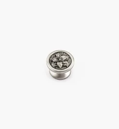 Lee Valley Knobs>Pewter Trillium Knob