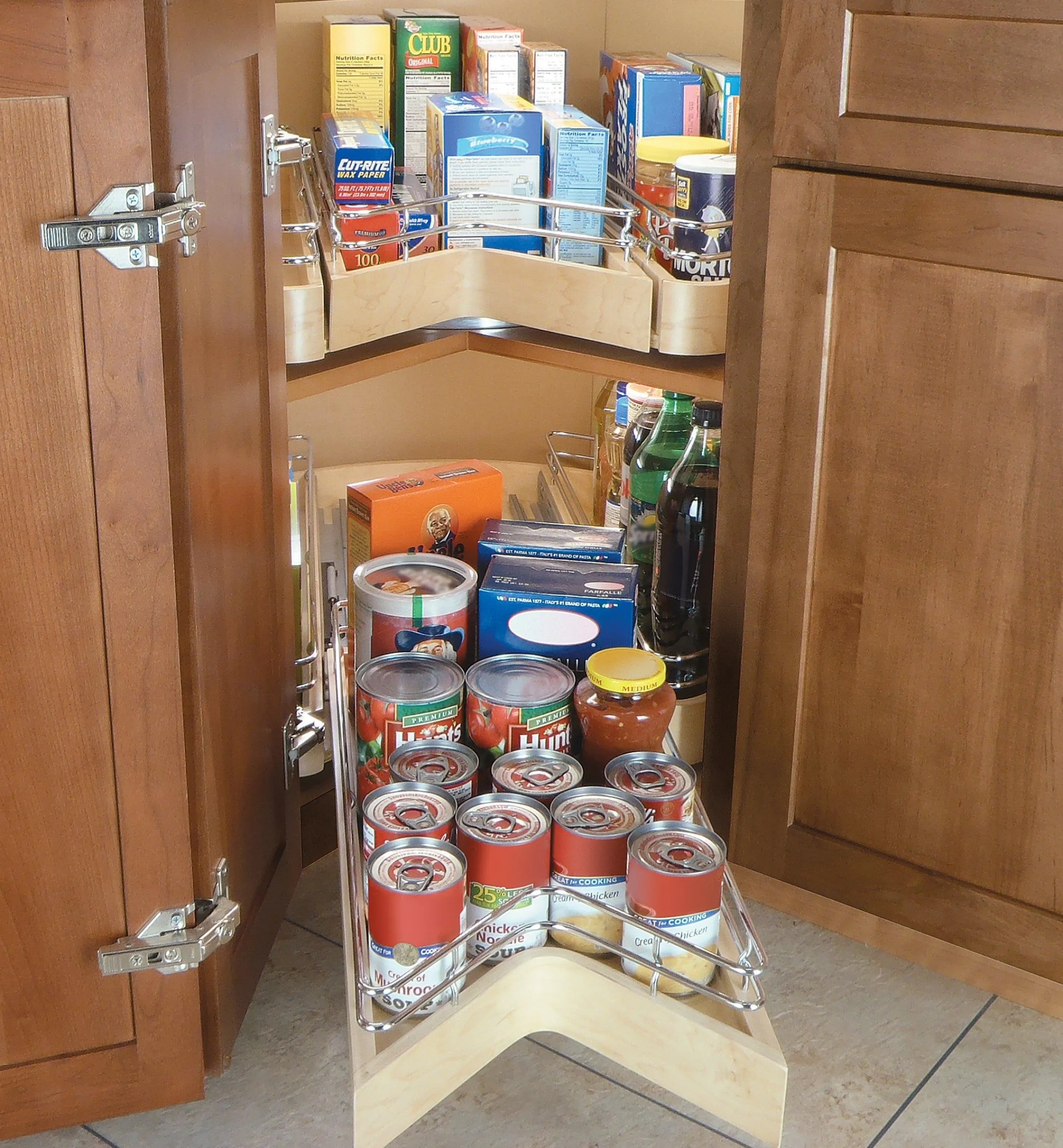 Lee Valley Kitchen Hardware>Pull-Out Wooden Kidney Shelf