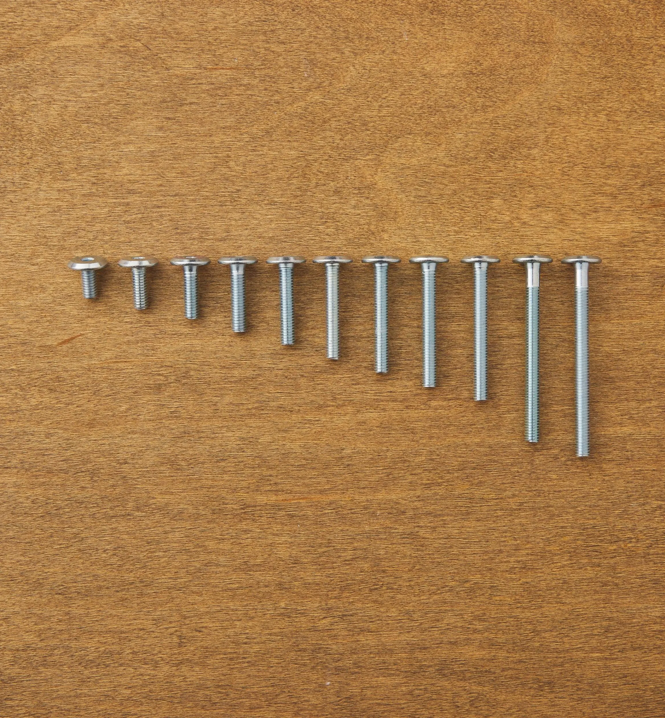 Lee Valley Fasteners>Rampa M6 Flat-Head Bolts