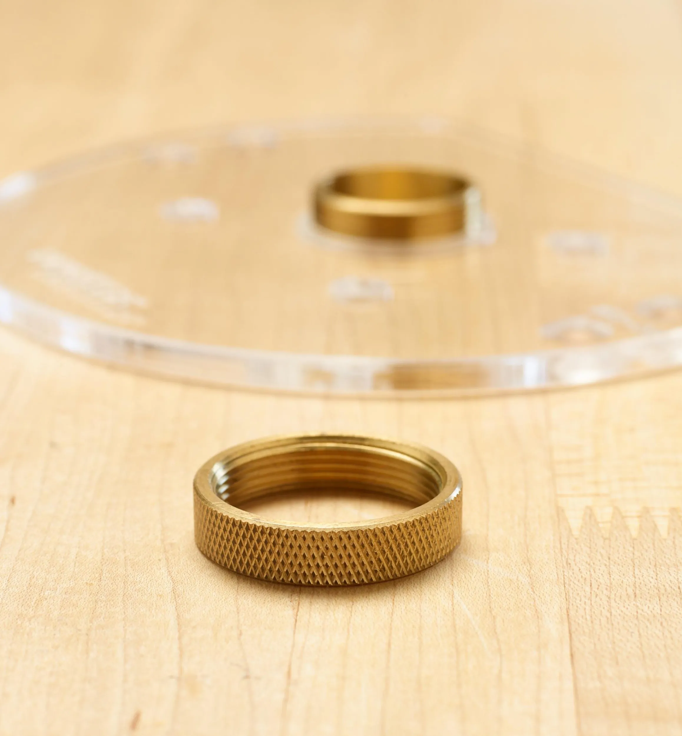 Lee Valley Routing>Ring Nut For Veritas Compact Router Base Plate Template Guides, Inserts & Inlay Bushings