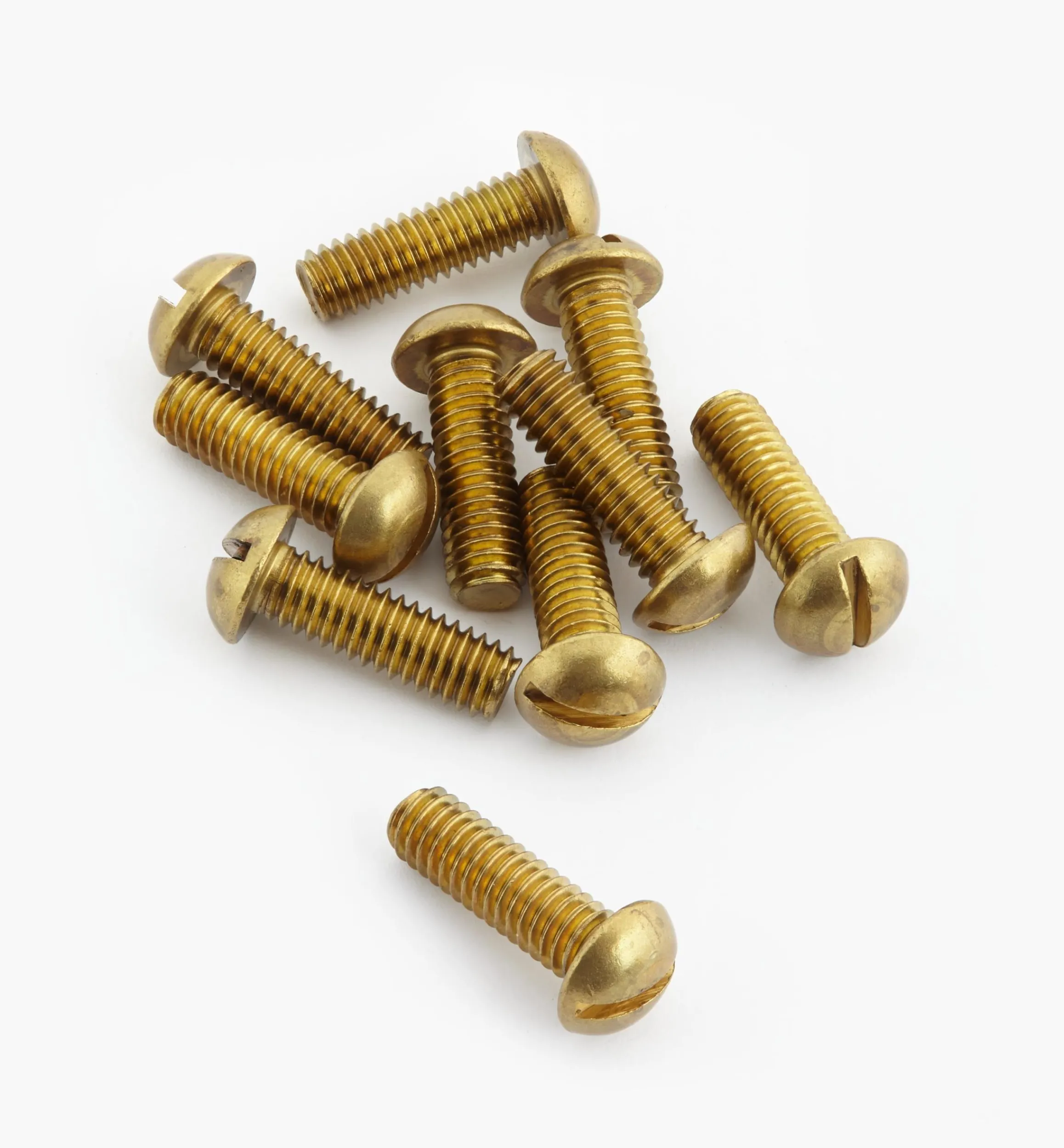 Lee Valley Screws>Round-Head Slot Brass Machine Screws