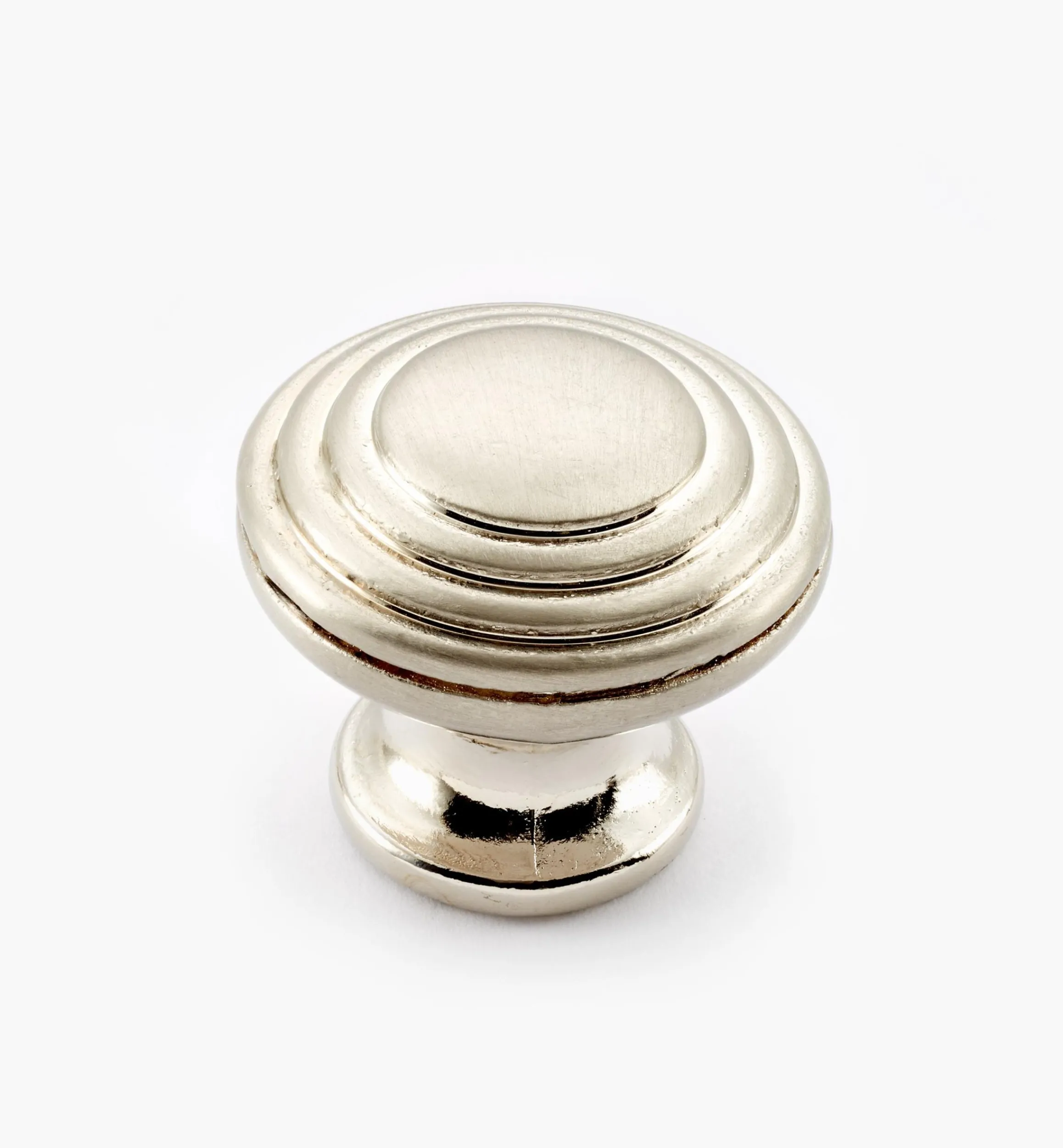 Lee Valley Knobs>Satin Nickel Cast Modern Round Knob