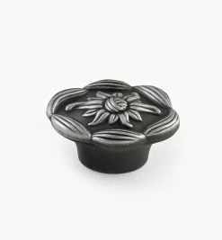 Lee Valley Knobs>Satin Pewter Antique Oval Knob
