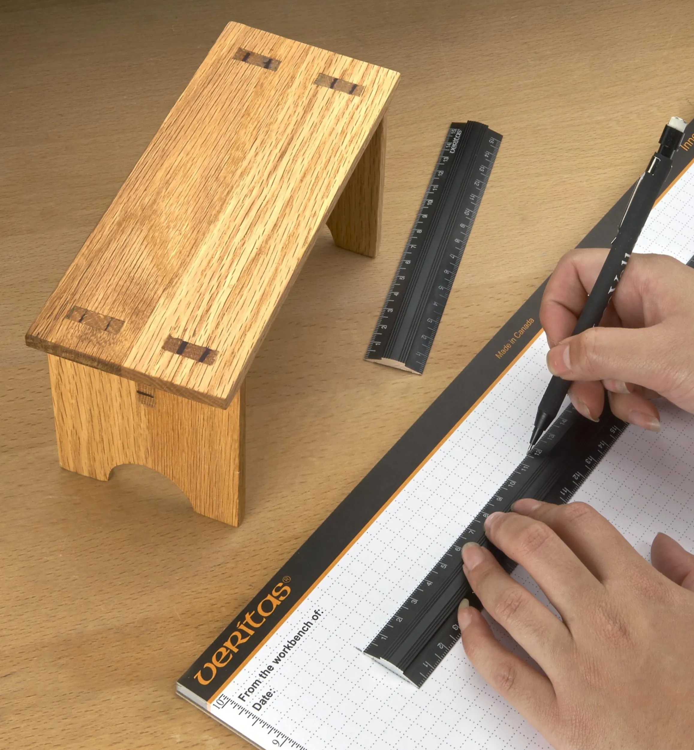 Lee Valley Marking & Measuring>Set Of 4 Veritas Metric Aluminum Bench Rules