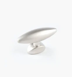Lee Valley Knobs>Small Pearl Oval Nickel Knob