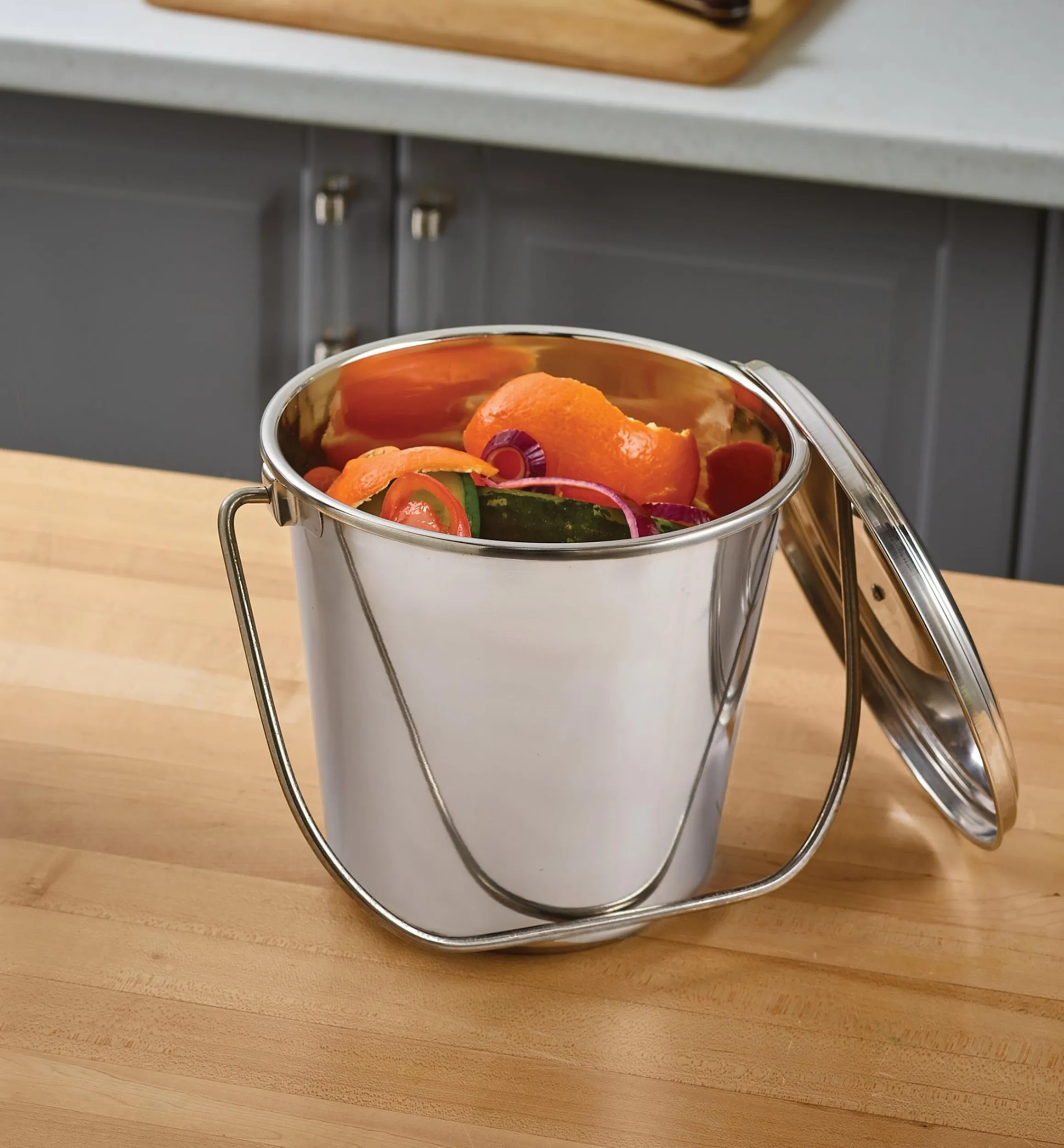 Lee Valley Composting|Composting>Stainless-Steel Compost Pails