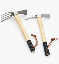Lee Valley Weeding>Stainless-Steel Cultivator & Pick Mattocks Set