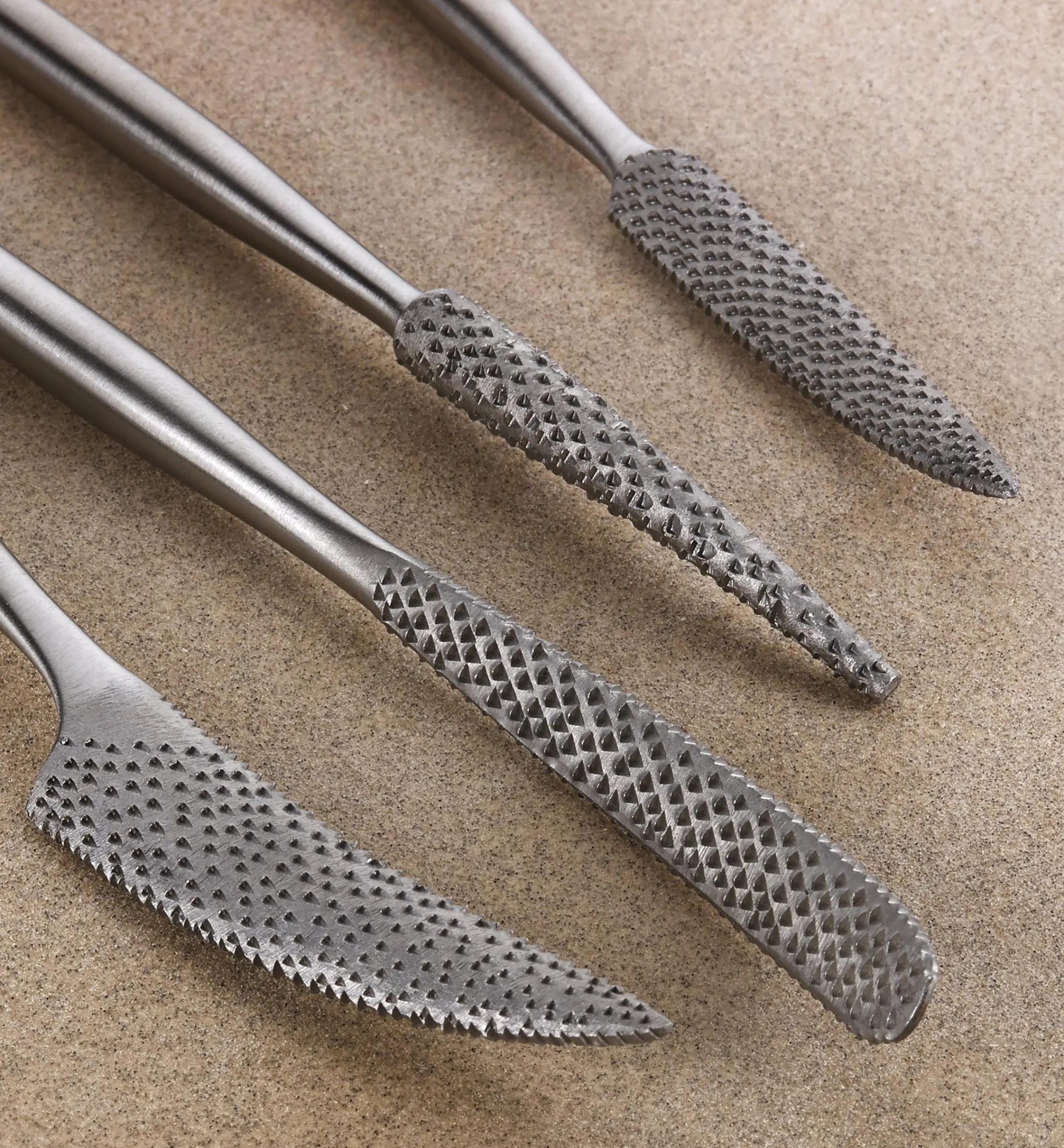 Lee Valley Hand Tools>Stainless-Steel Hand-Stitched Riffler Set