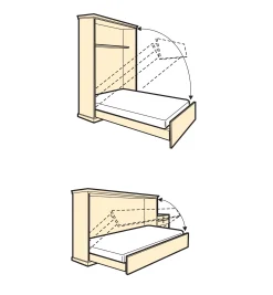 Lee Valley Bed Hardware>Standard Fold-Down Bed Hardware Kits