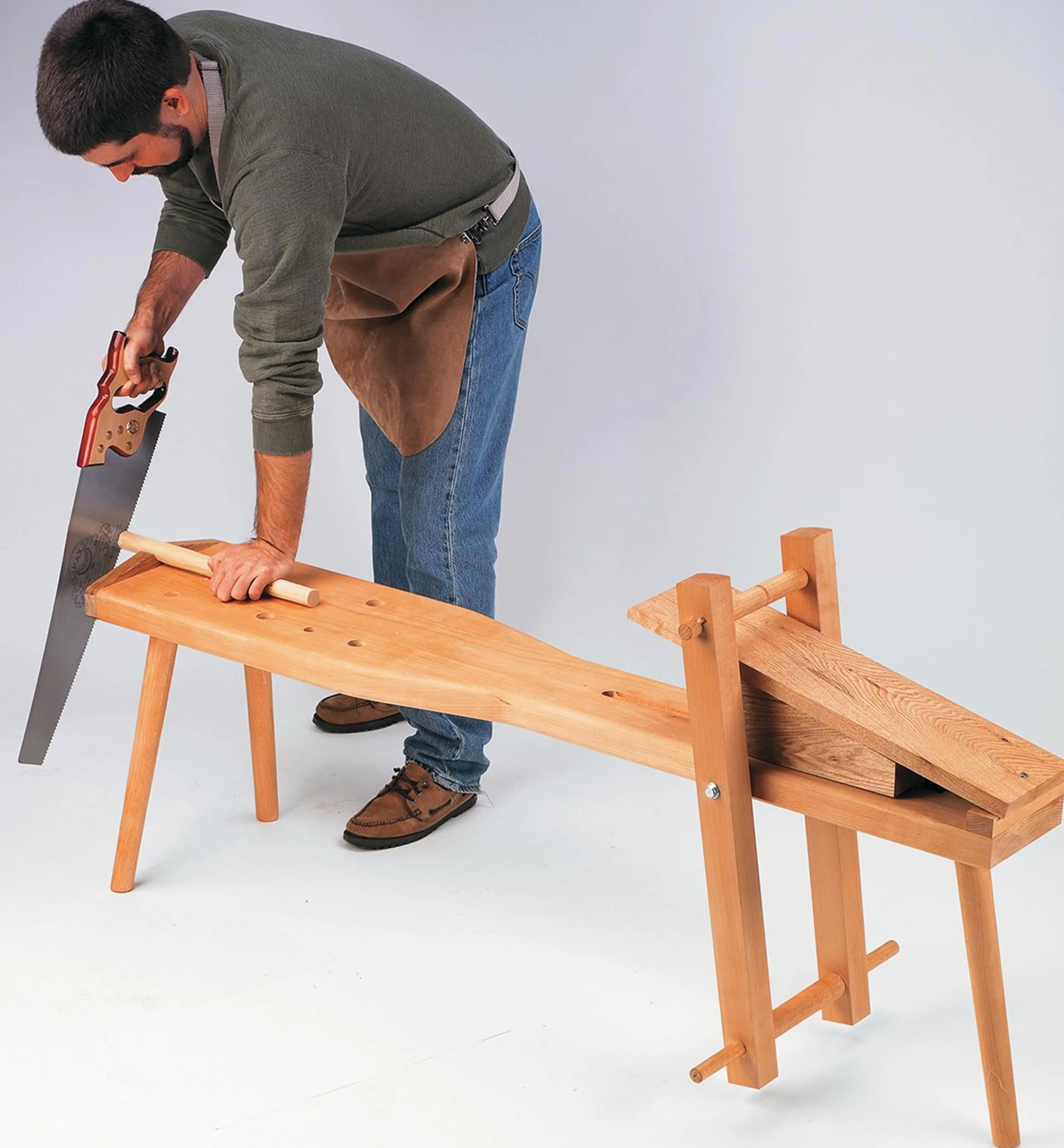Lee Valley Plans>Traditional English Shaving Horse Plan