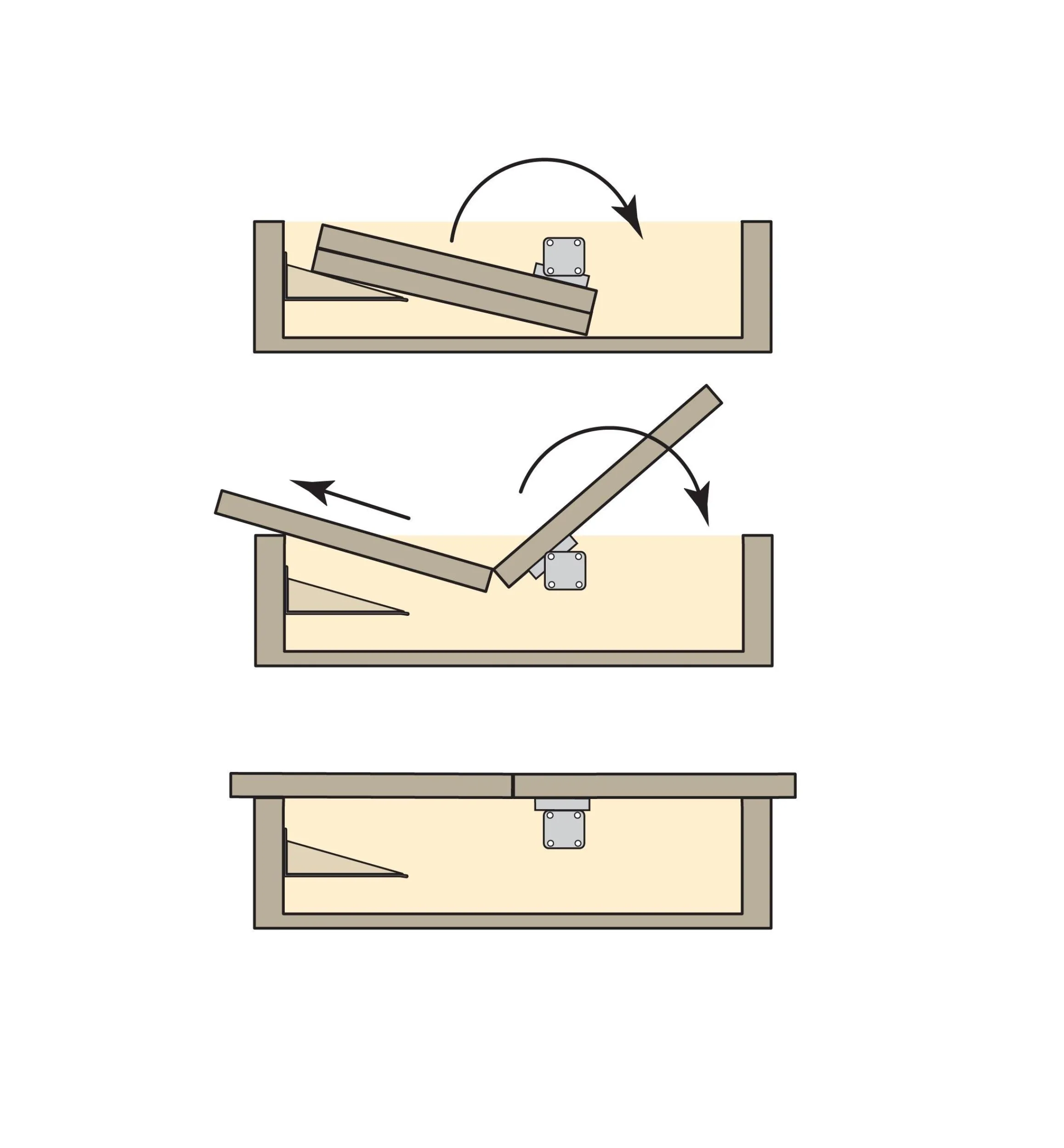 Lee Valley Table Hardware>Tube-Hinge Leaf-Mount Mechanism