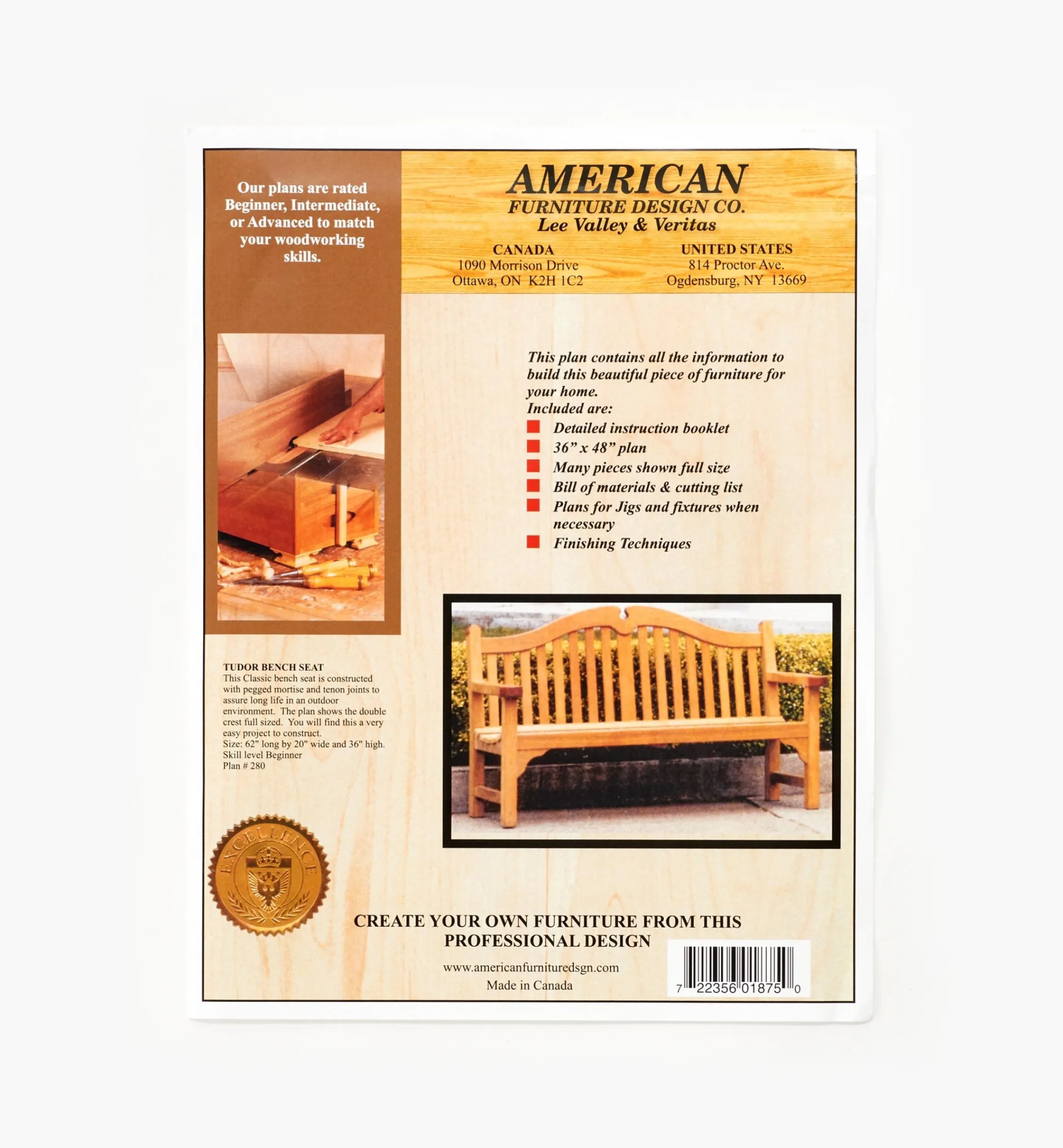 Lee Valley Plans>Tudor Chair, Table & Bench Seat Plans